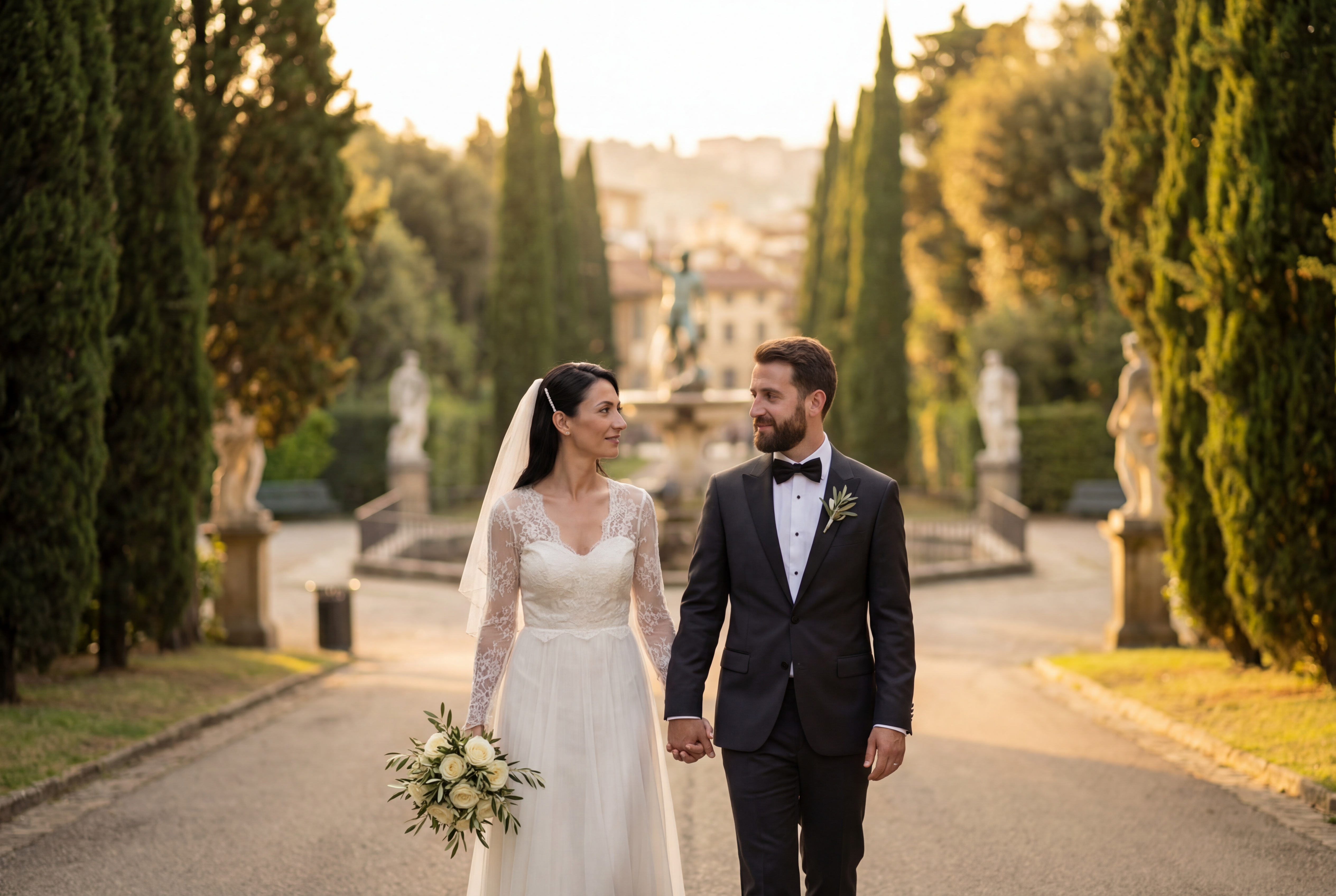 Florence Boboli Gardens wedding photography