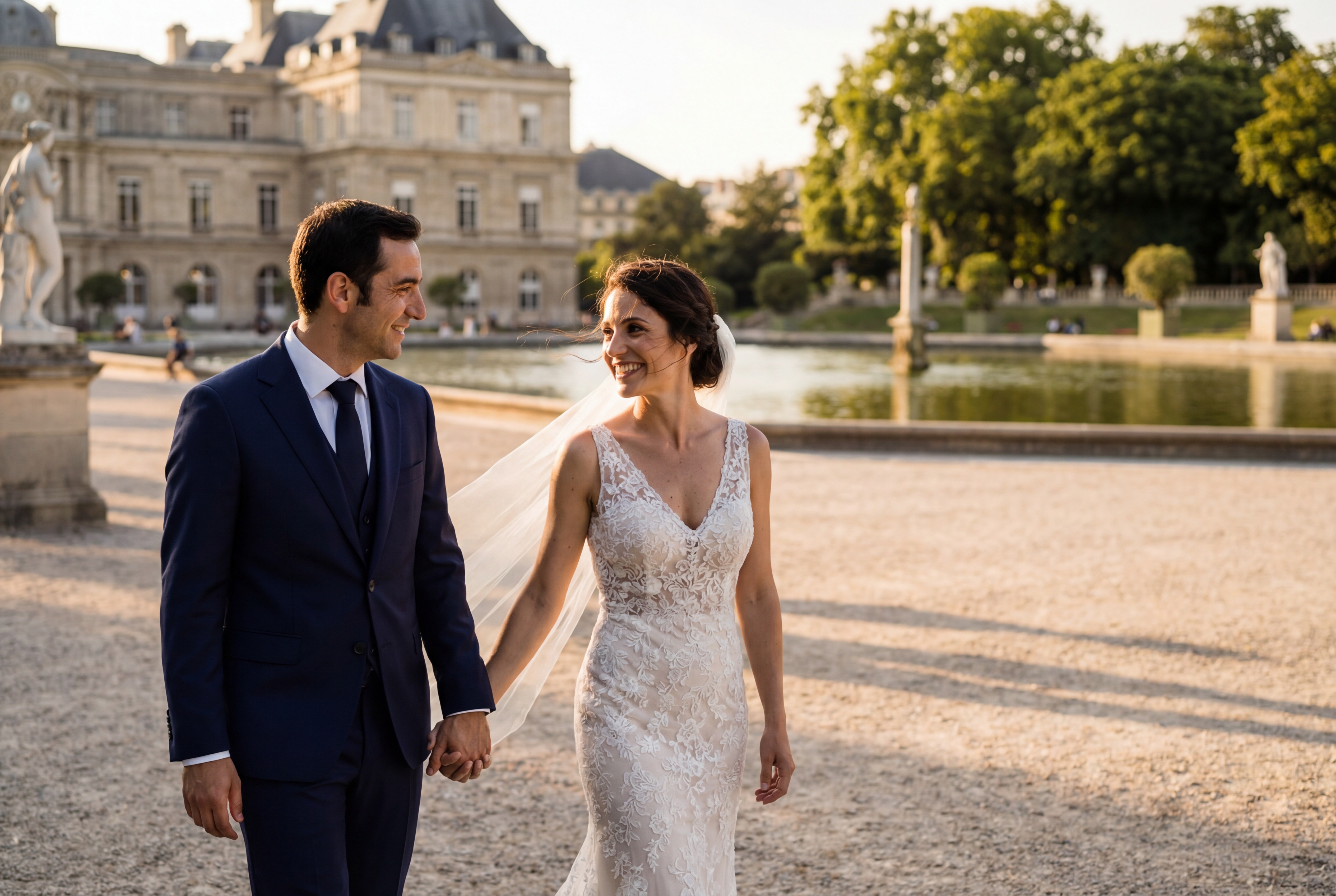 Paris Luxembourg Gardens wedding photography