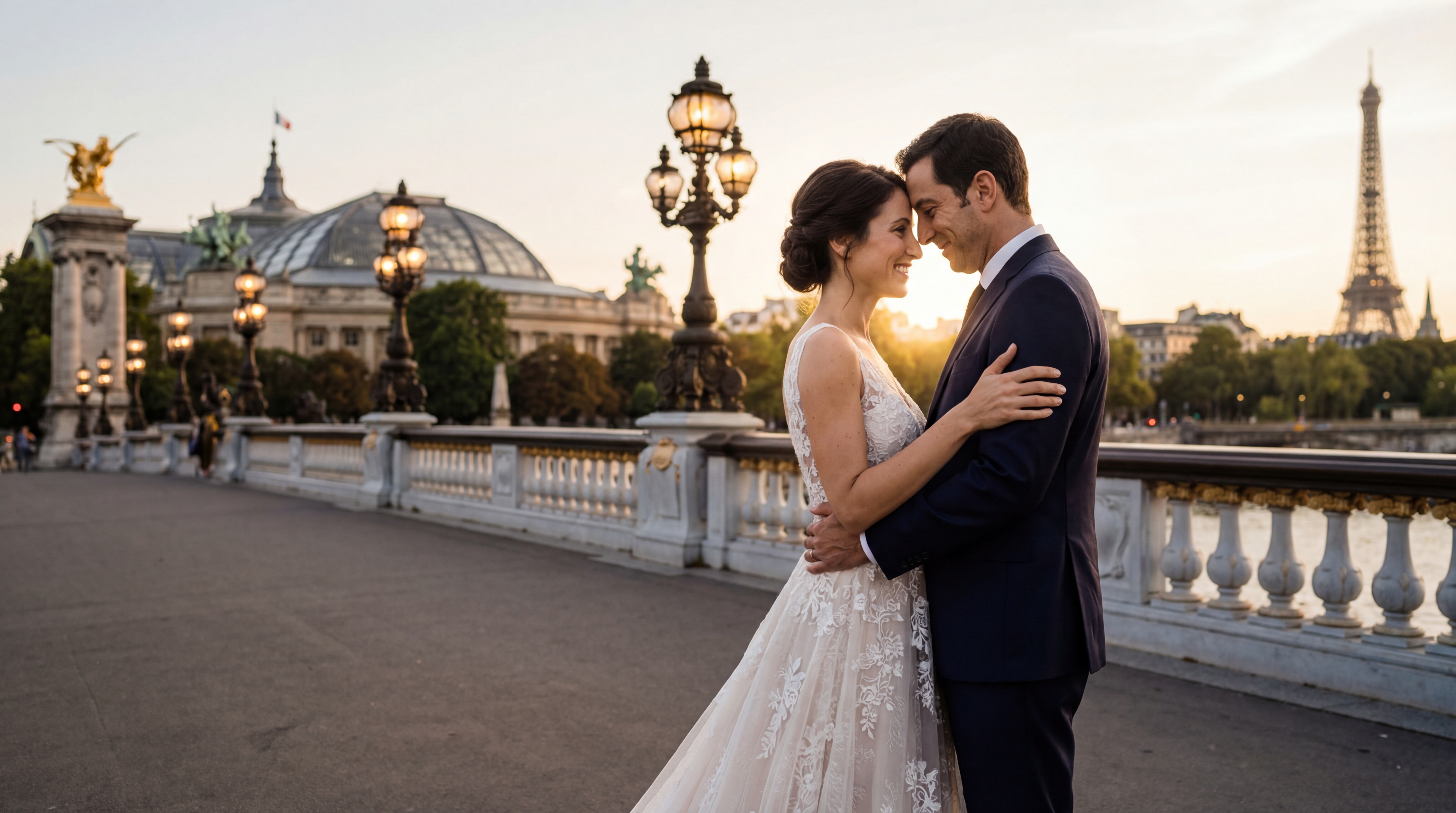 Paris Pont Alexandre III wedding photography