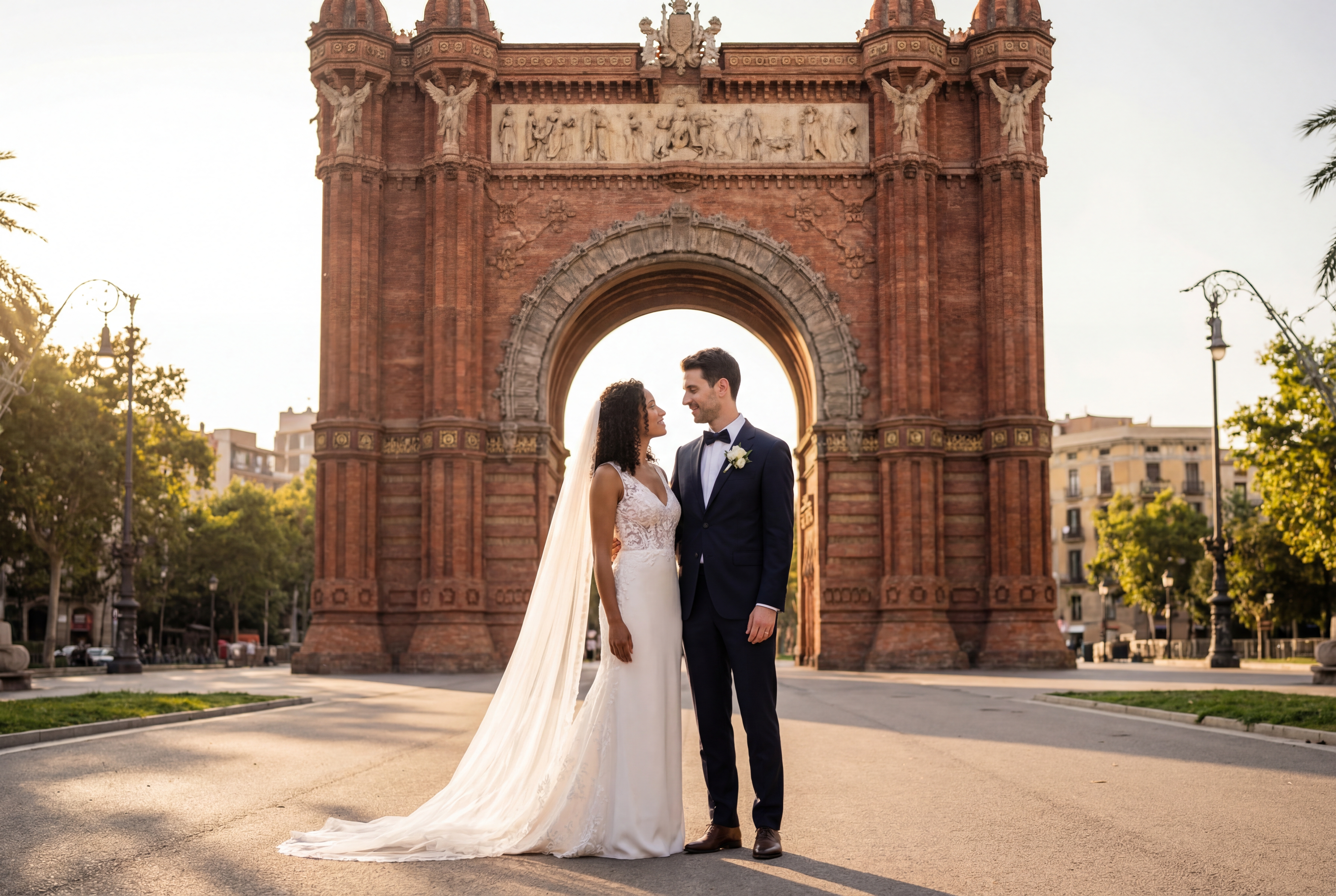 Barcelona Parc de la Ciutadella & Arc de Triomf wedding photography