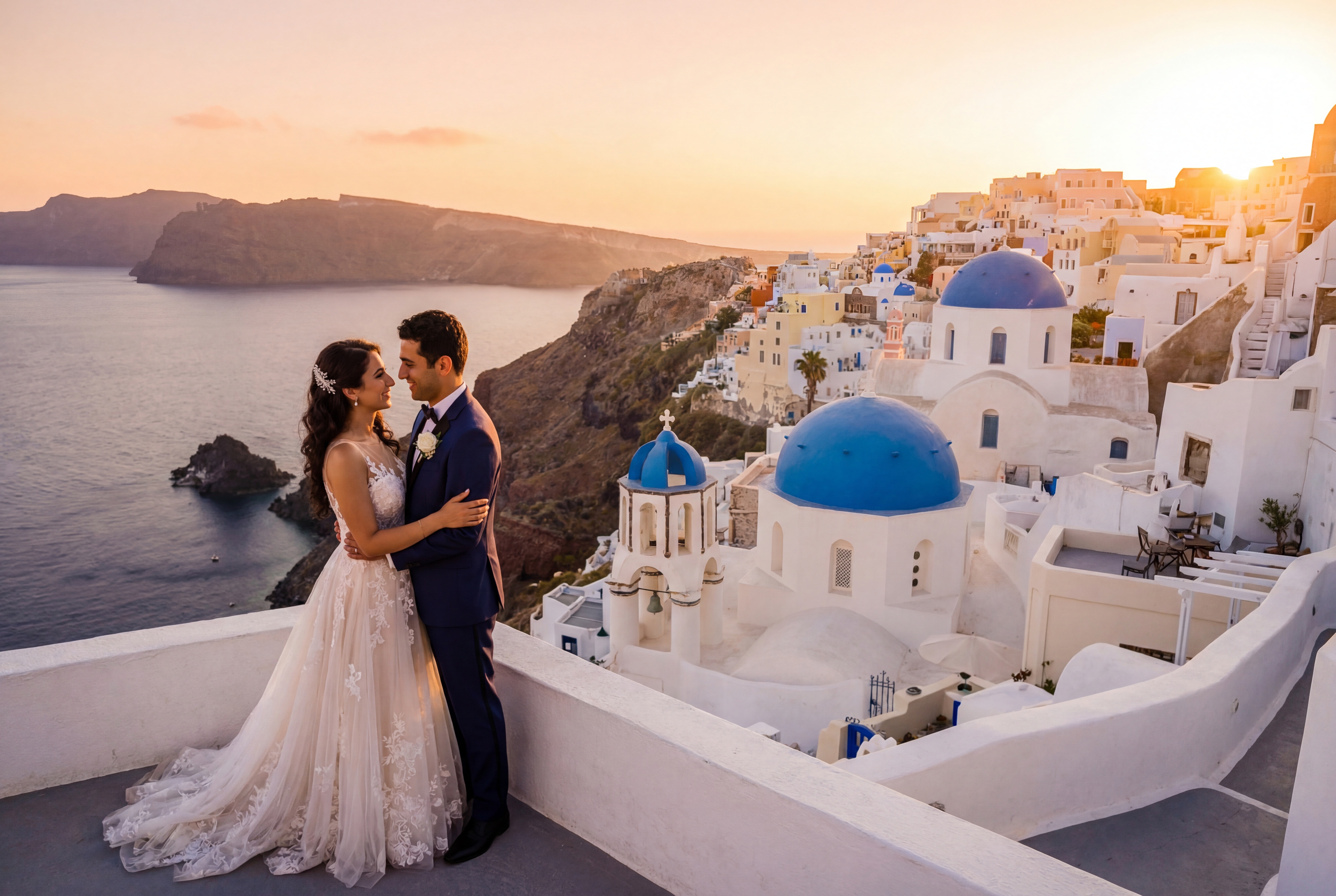 Santorini Oia Village wedding photography