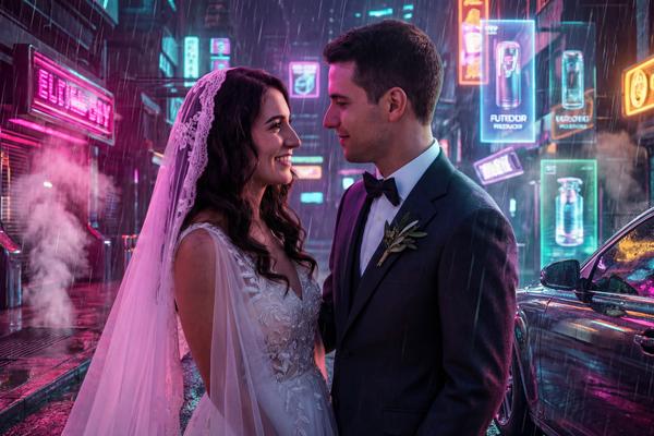 Cyberpunk / Futuristic հարսանեկան լուսանկարչության կոնցեպտ