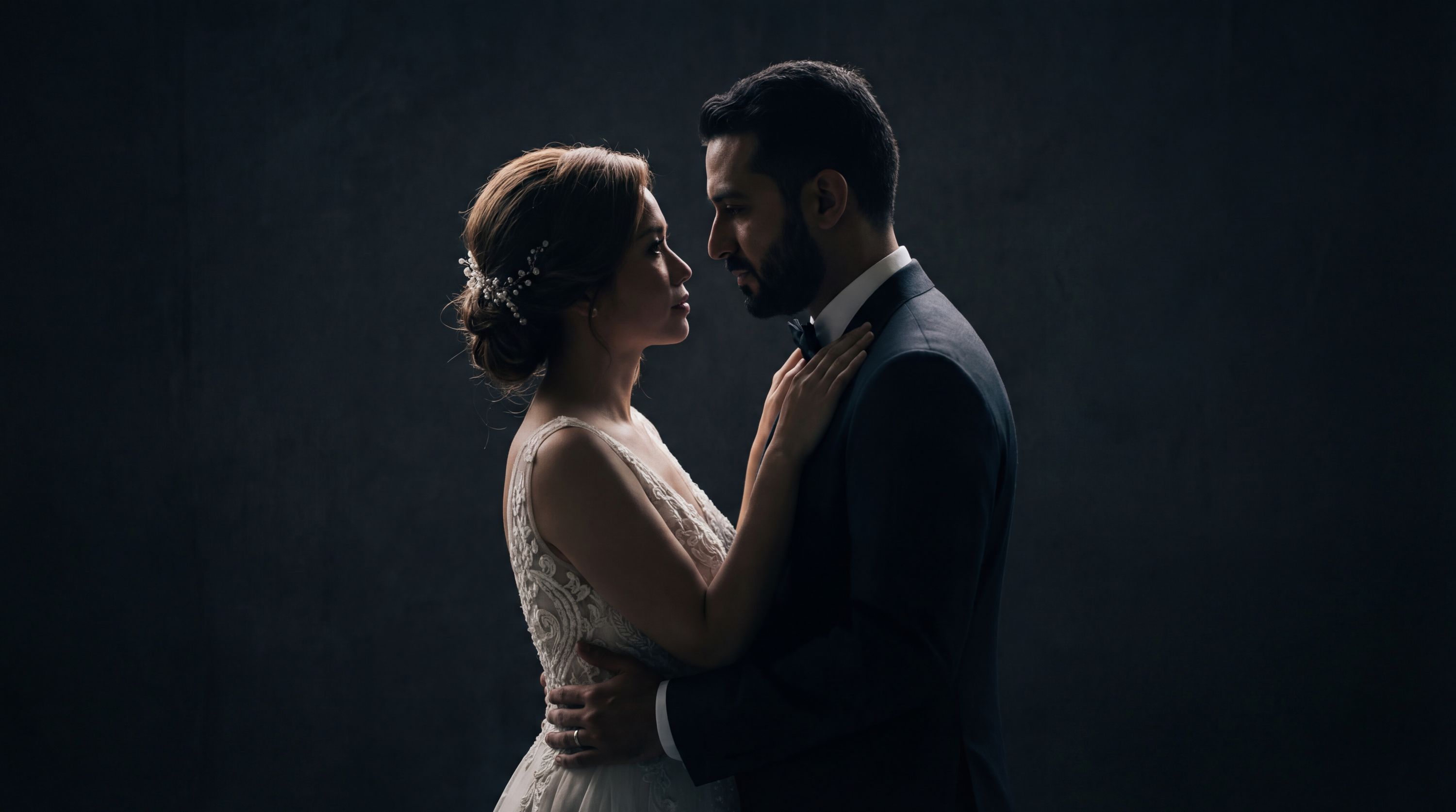 Concetto di fotografia di matrimonio Scuro & Drammatico