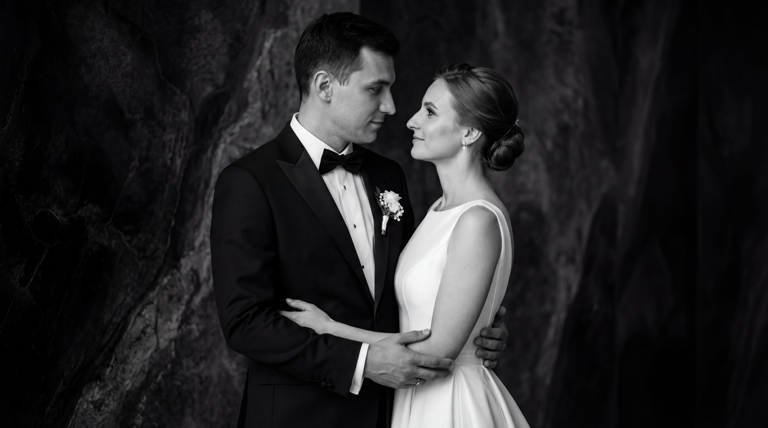 Concetto di fotografia di matrimonio Black Tie / Formal