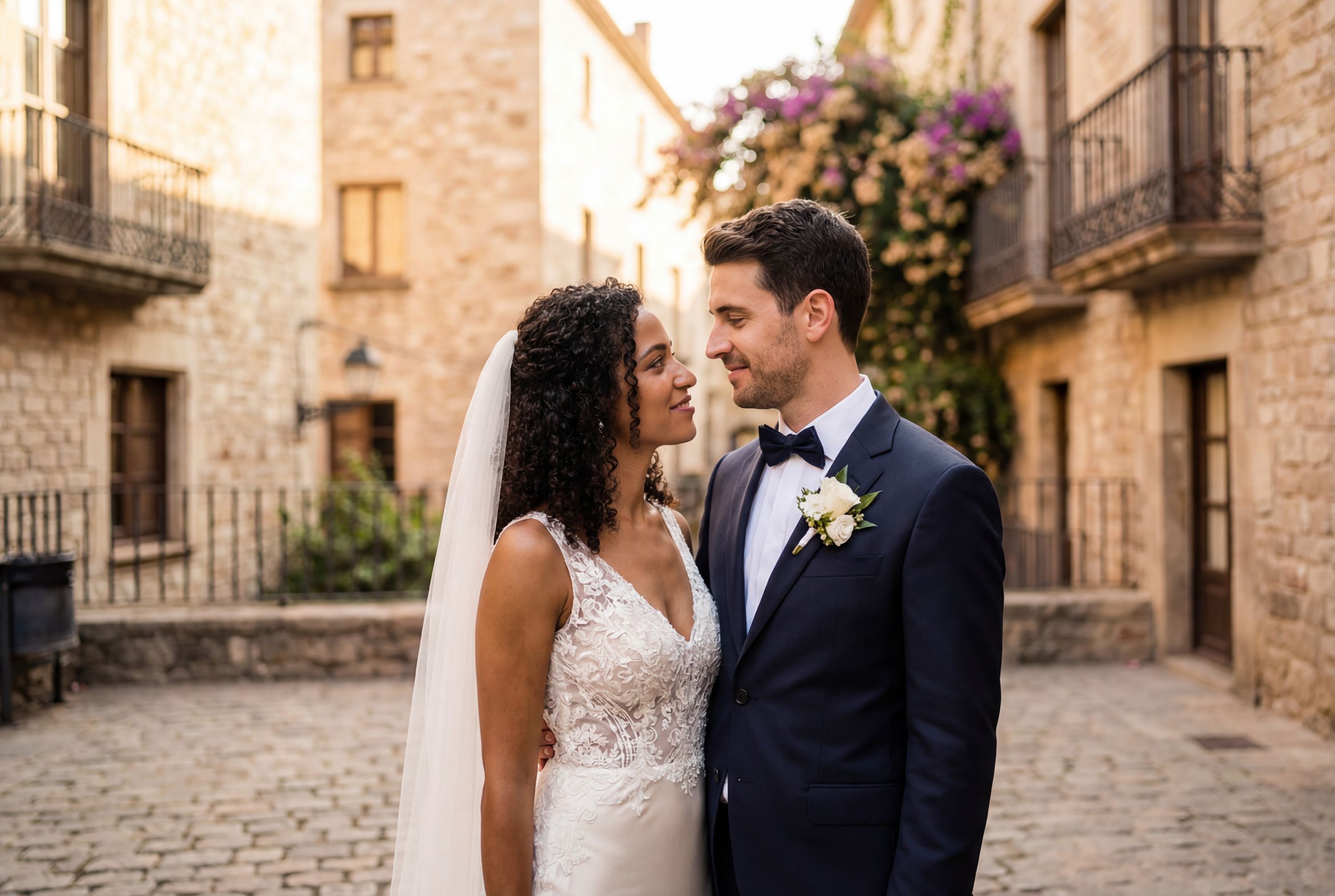 Barcelona wedding photography – AI-generated destination wedding photo by Weddingify