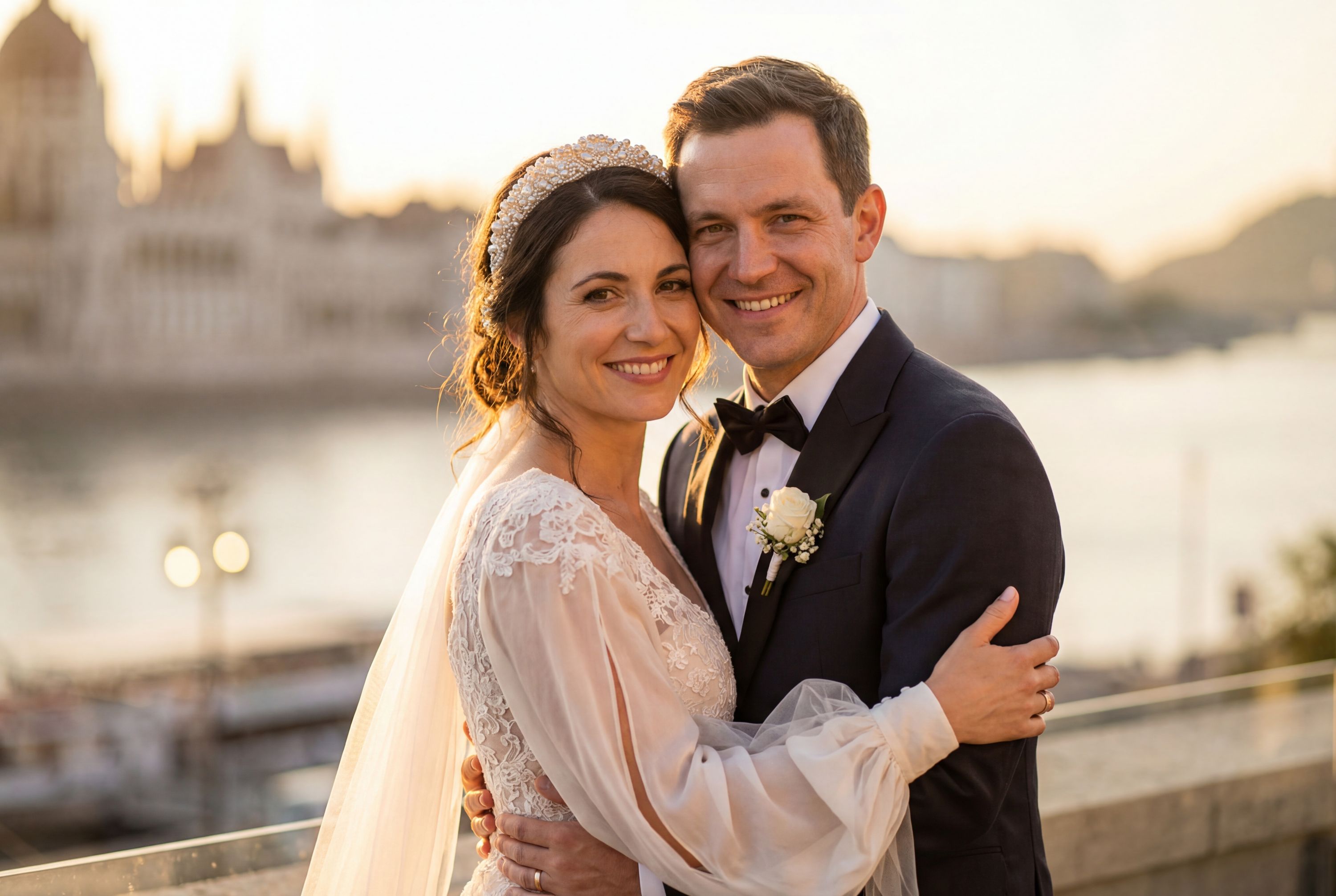Budapest wedding photography – AI-generated destination wedding photo by Weddingify