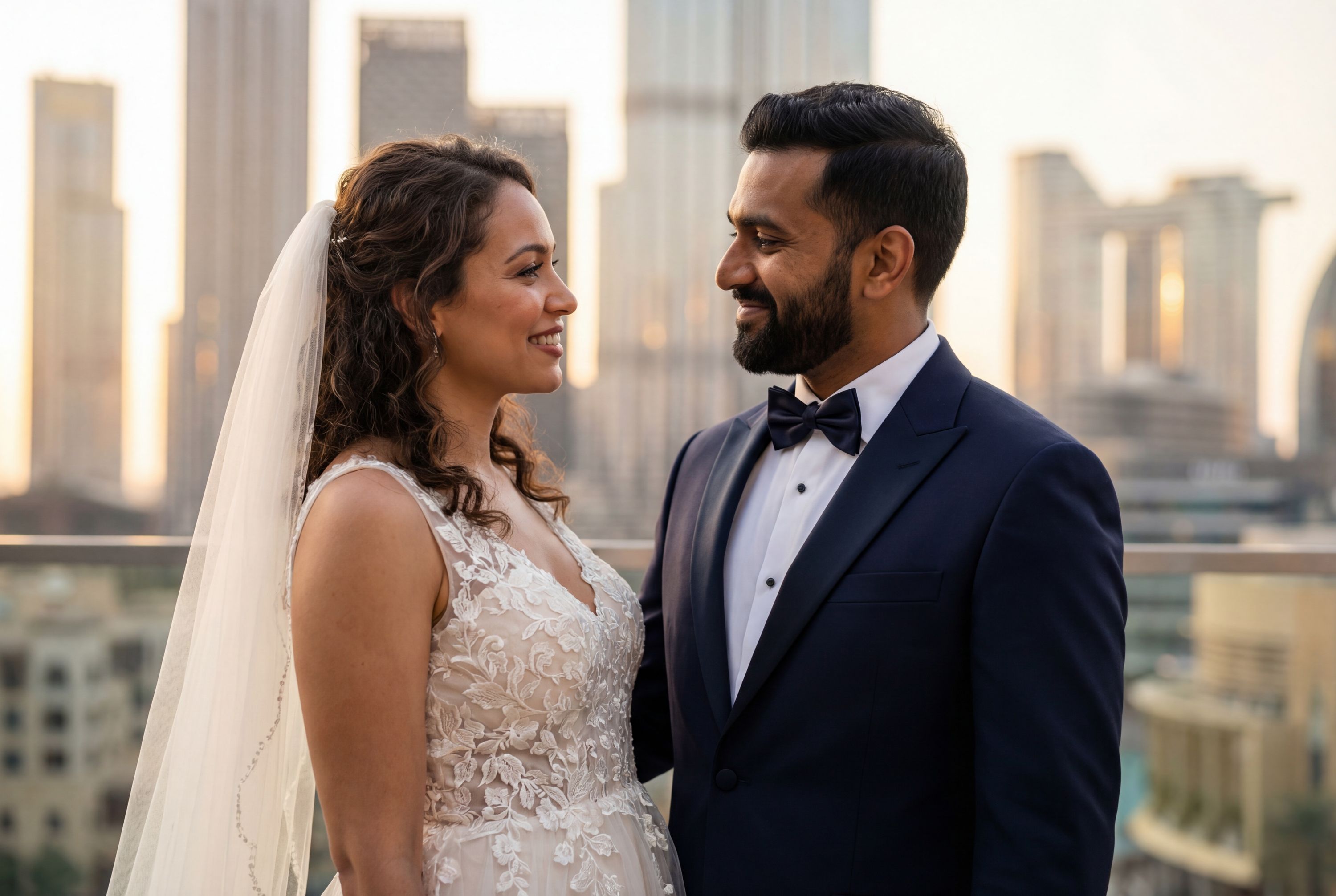 Dubai wedding photography – AI-generated destination wedding photo by Weddingify