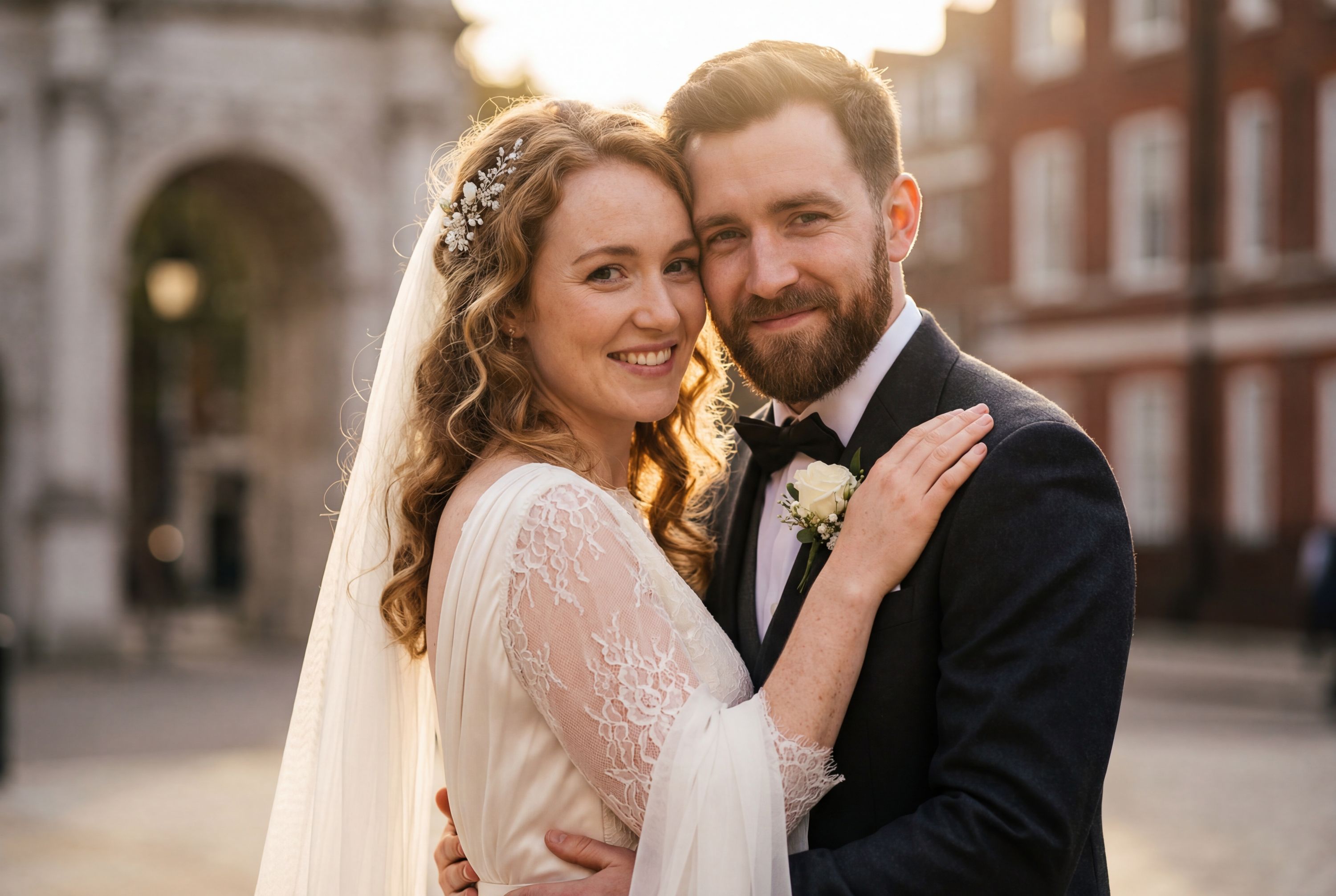 London wedding photography – AI-generated destination wedding photo by Weddingify
