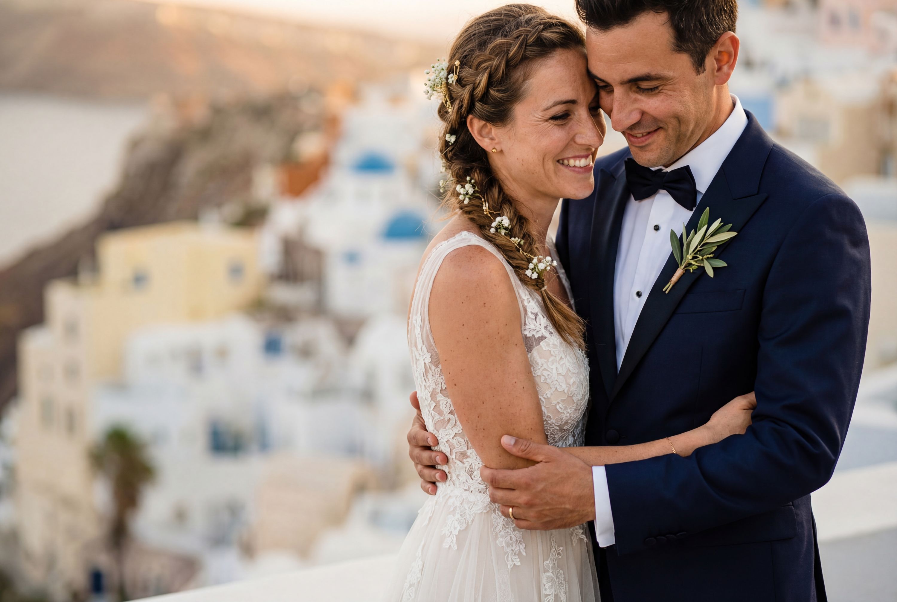 Mykonos wedding photography – AI-generated destination wedding photo by Weddingify