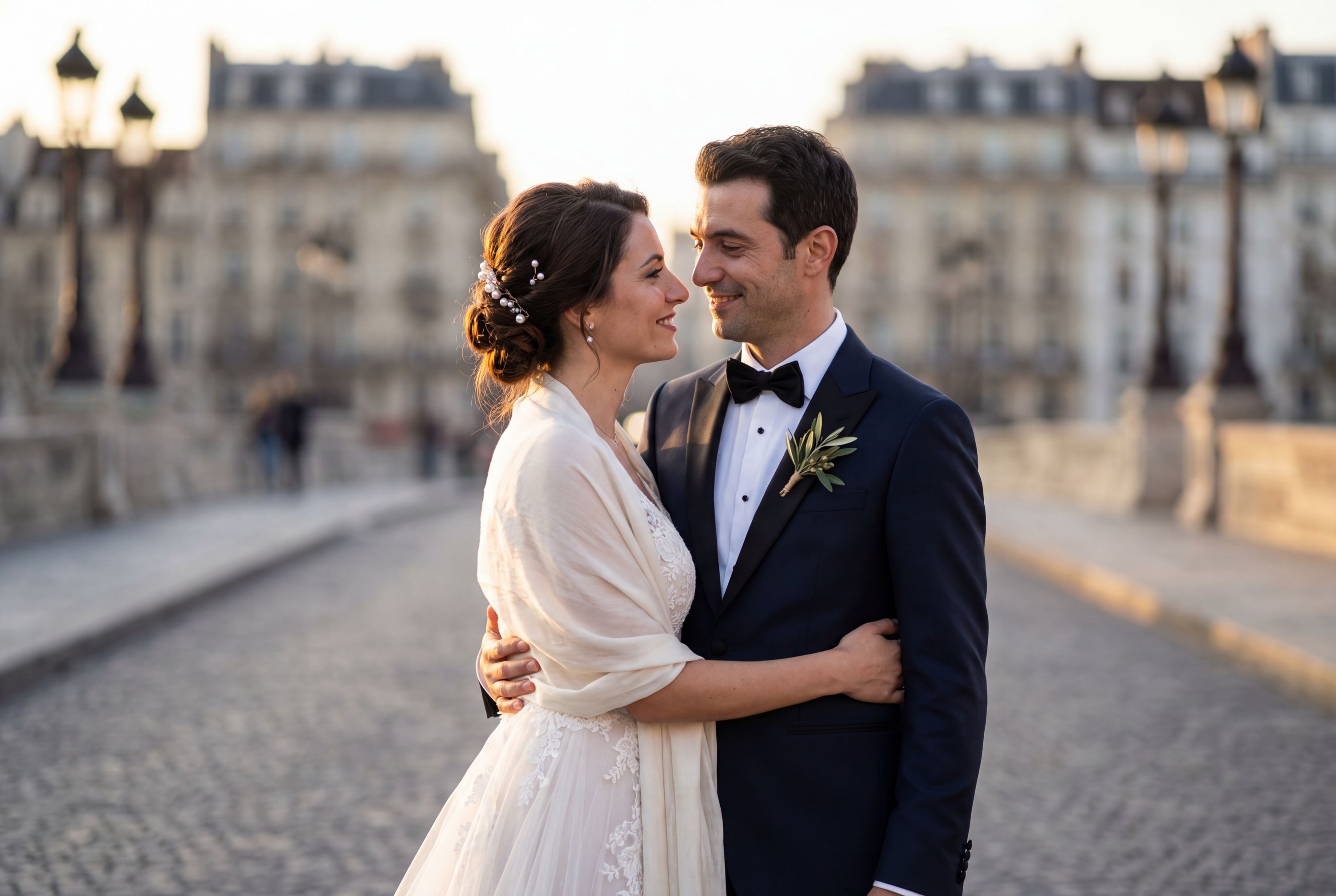 Paris wedding photography – AI-generated destination wedding photo by Weddingify