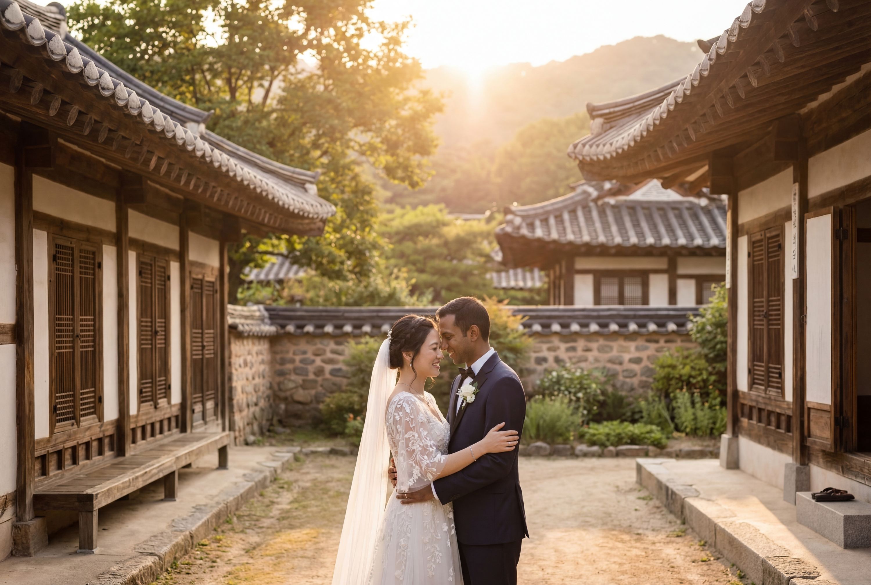 Wedding photography Kaesong - Kaesong Folk Hotel (Traditional Korean Houses)