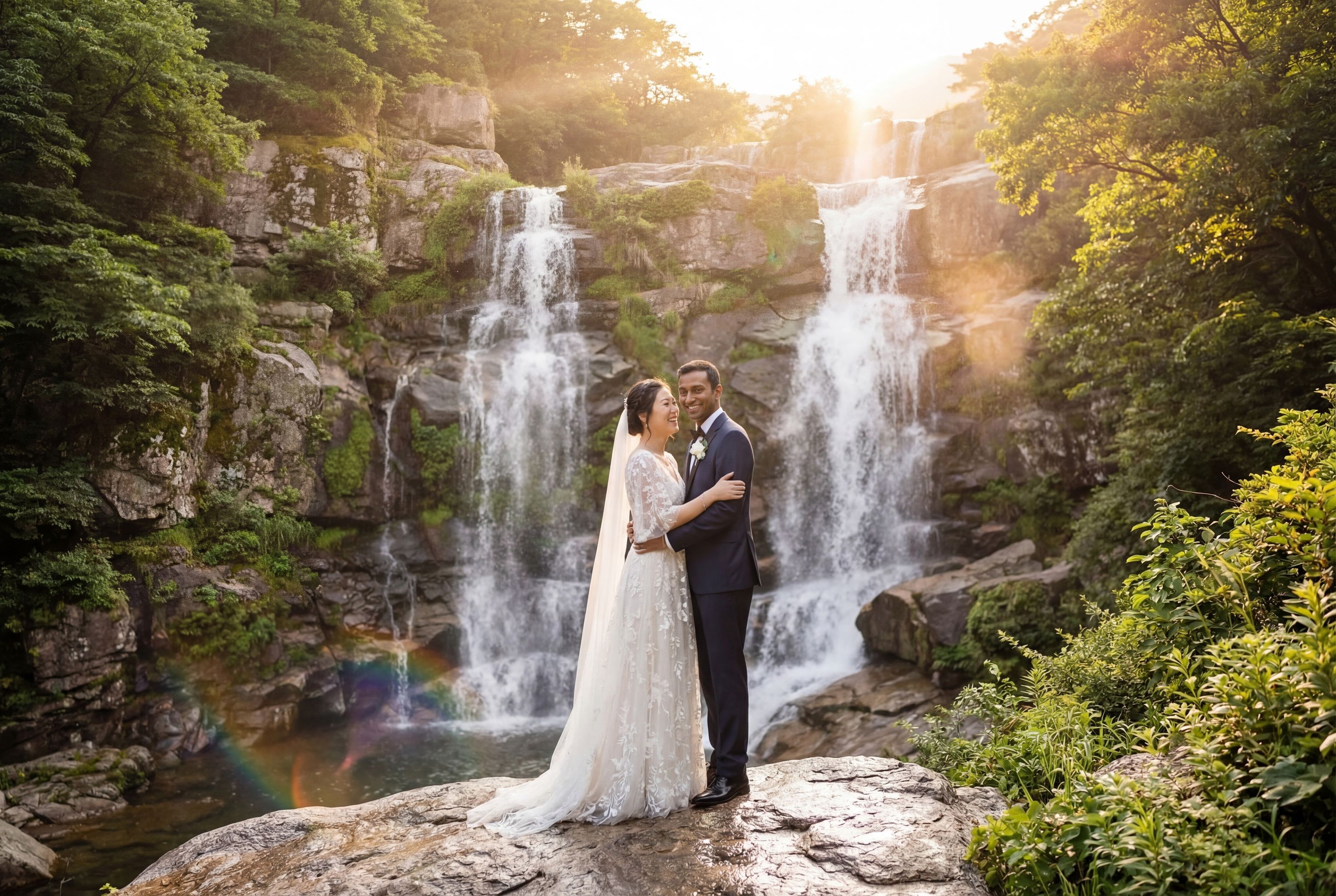 Wedding photography Kaesong - Pakyon Waterfall