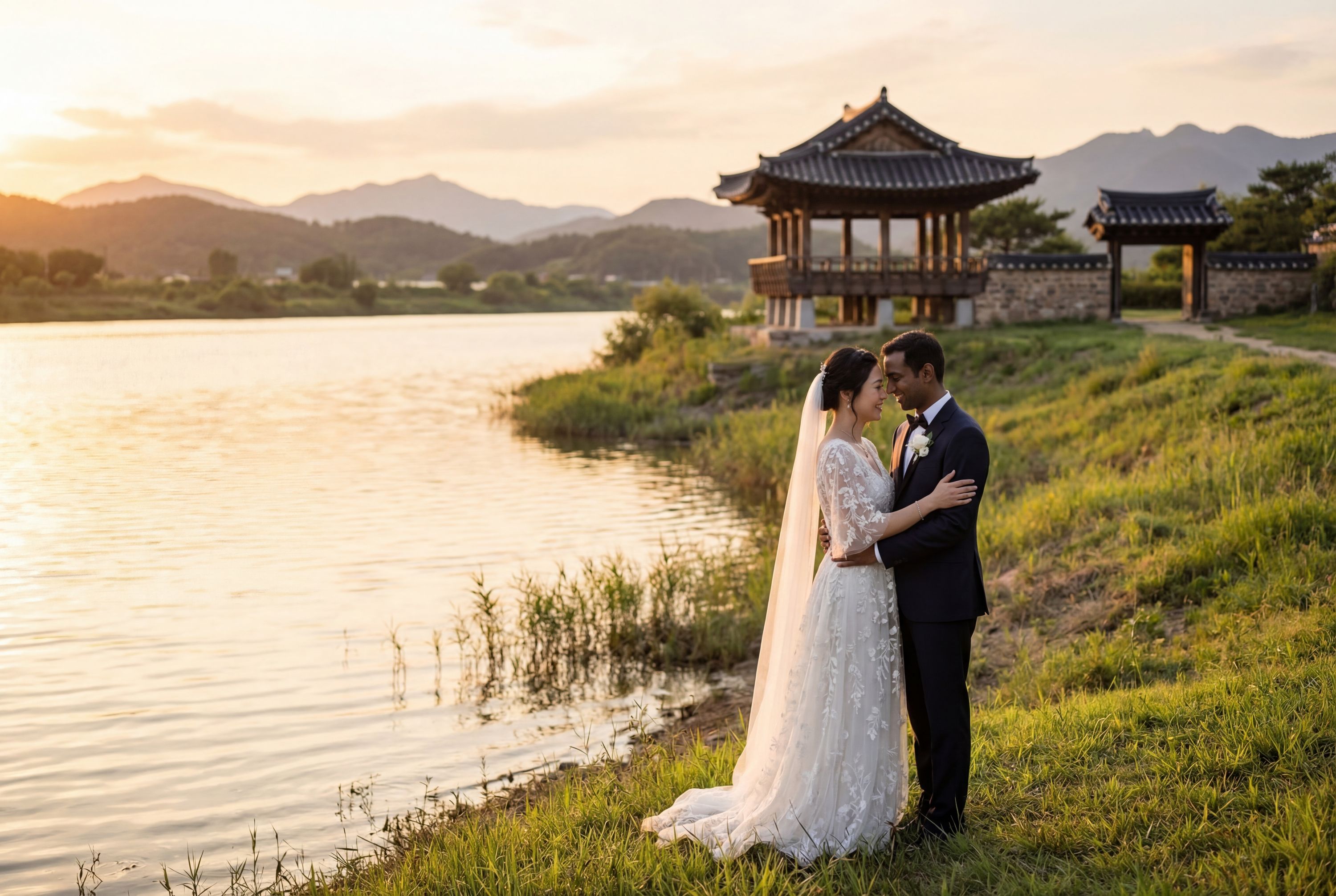 Wedding photography Kaesong - Rimjin River Banks (near Kaesong)