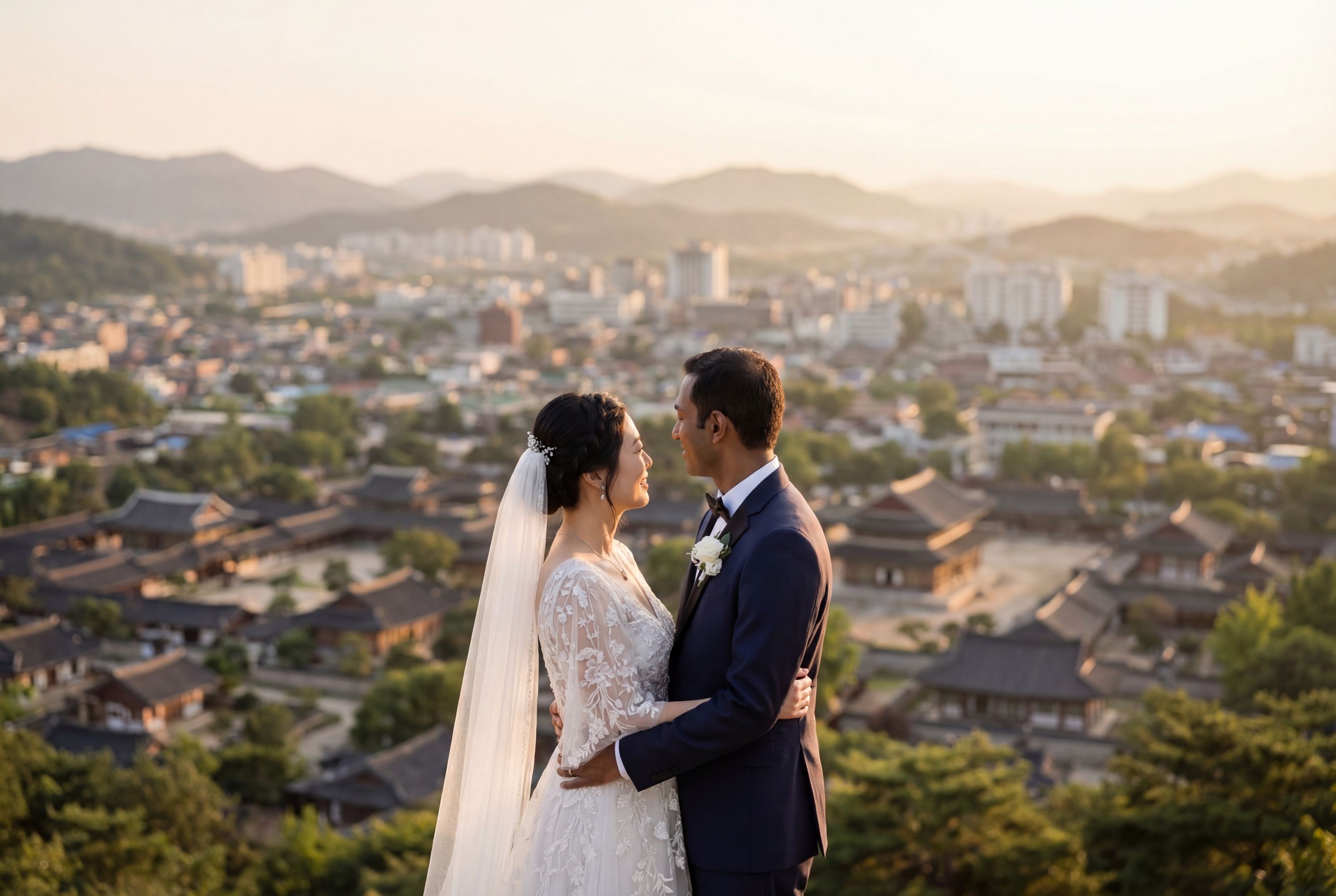 Wedding photography Kaesong - Scenic Viewpoint over Kaesong City