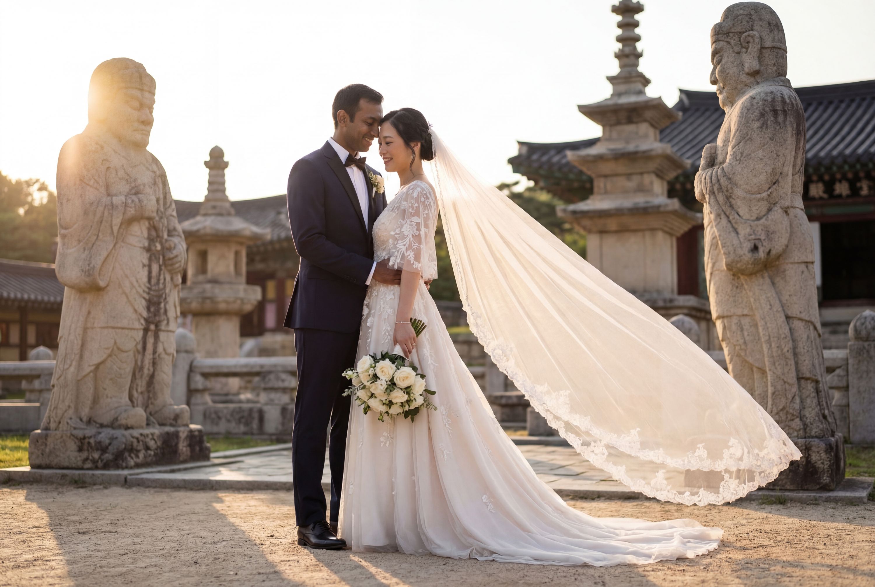 Wedding photography Kaesong - Tomb of King Wang Kon