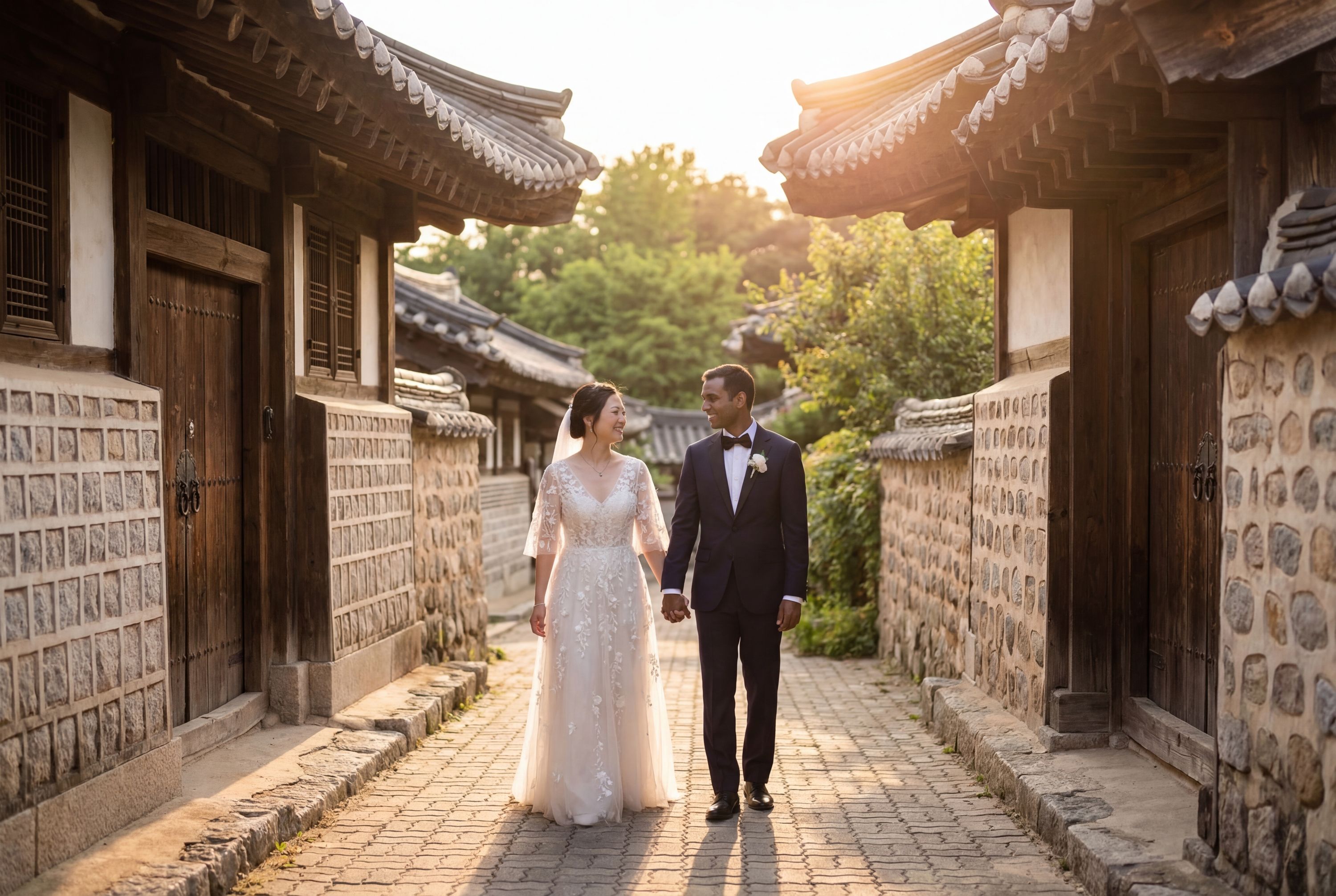 Wedding photography Kaesong - Traditional Streets of Kaesong