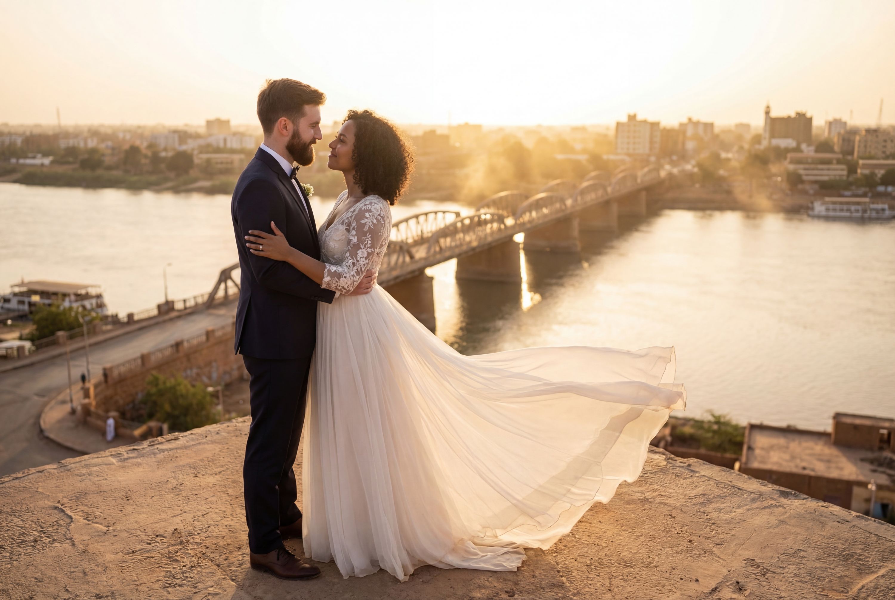 Wedding photography Khartoum - Omdurman Bridge (viewpoint)