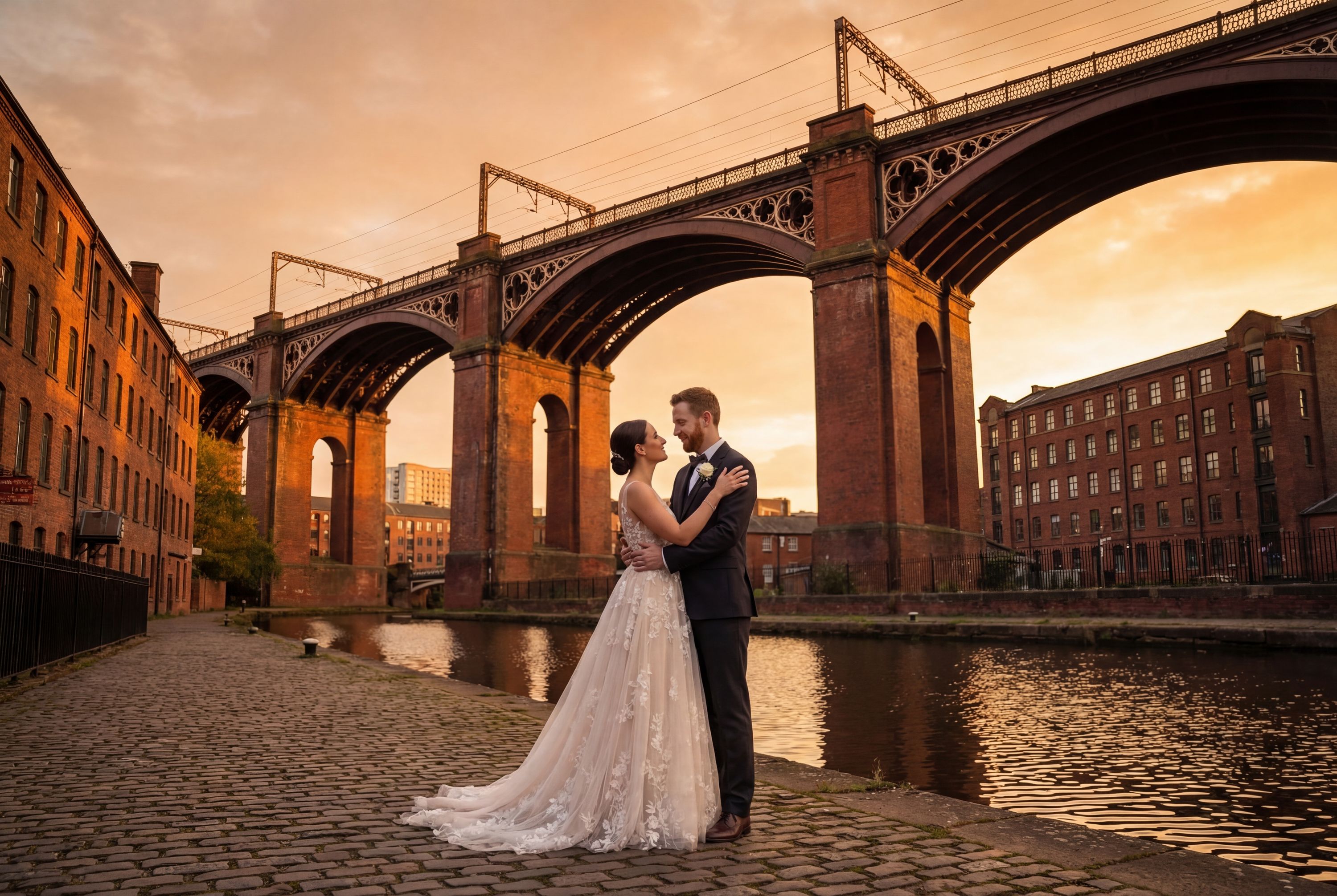 Wedding photography Manchester - Castlefield Urban Heritage Park