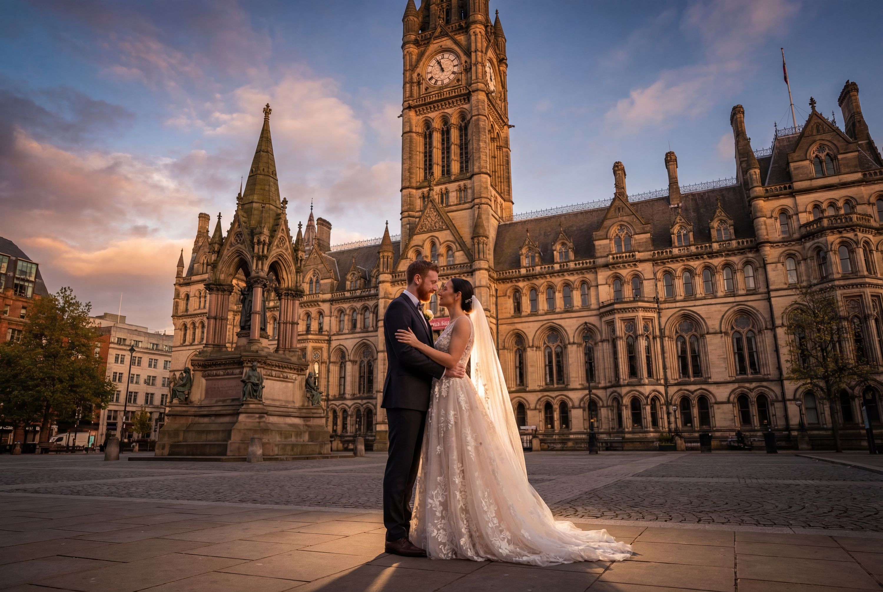 Wedding photography Manchester - Manchester Town Hall (Exterior)