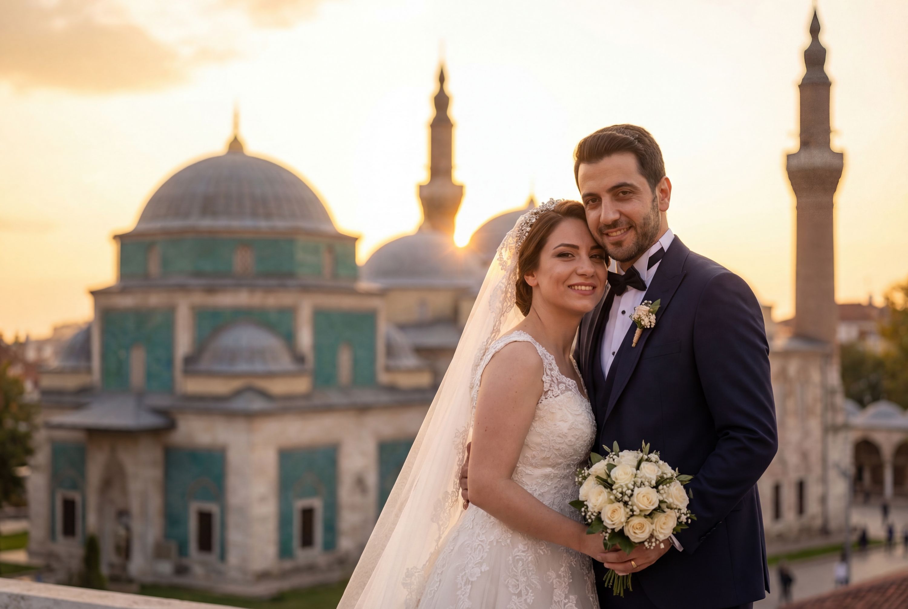 Yeşil Türbe (Green Tomb) & Yeşil Cami (Green Mosque) wedding photography Bursa 