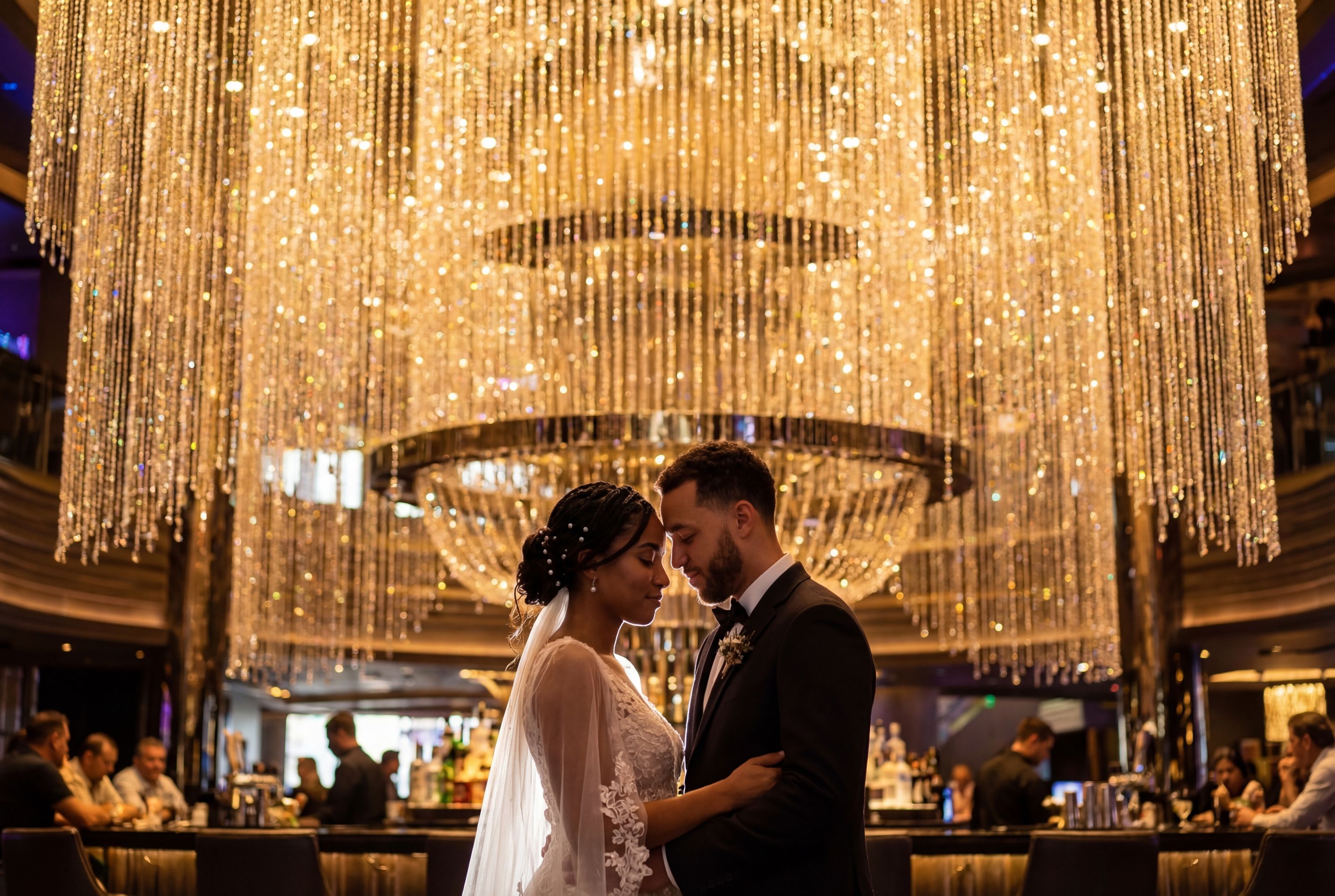 Wedding photography Las Vegas - The Cosmopolitan of Las Vegas (The Chandelier Bar)