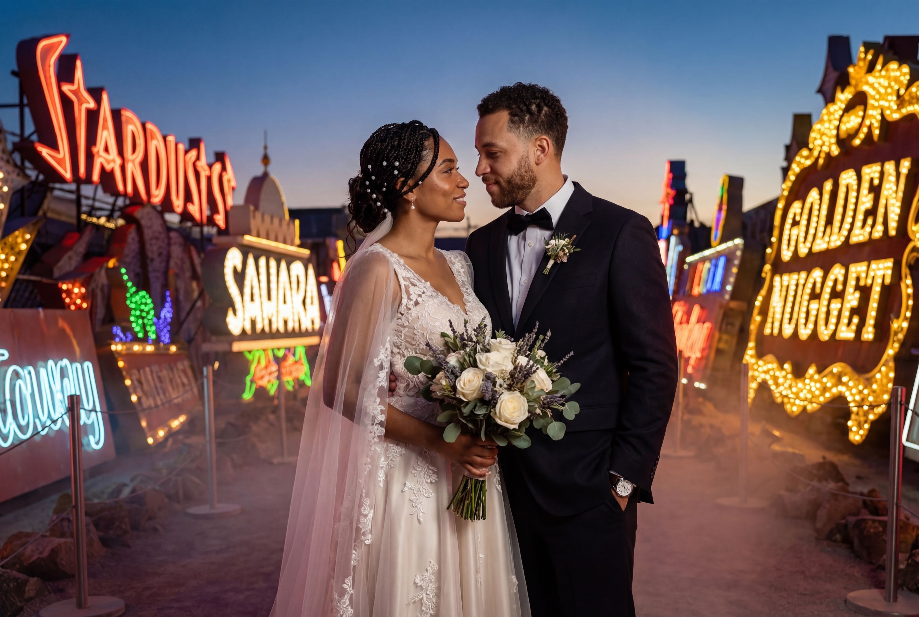 Wedding photography Las Vegas - The Neon Museum