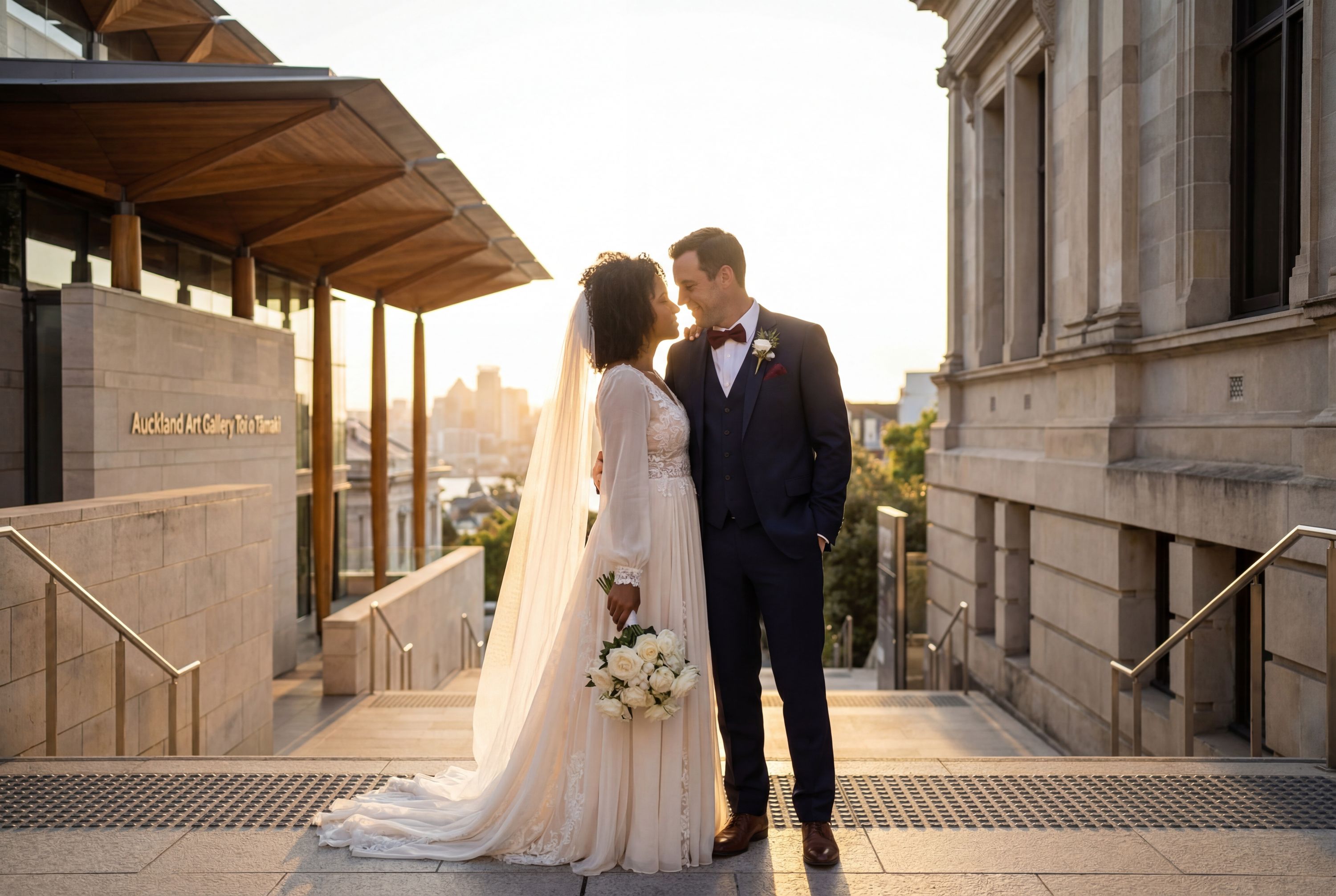 Auckland Art Gallery Toi o Tāmaki wedding photography Auckland 