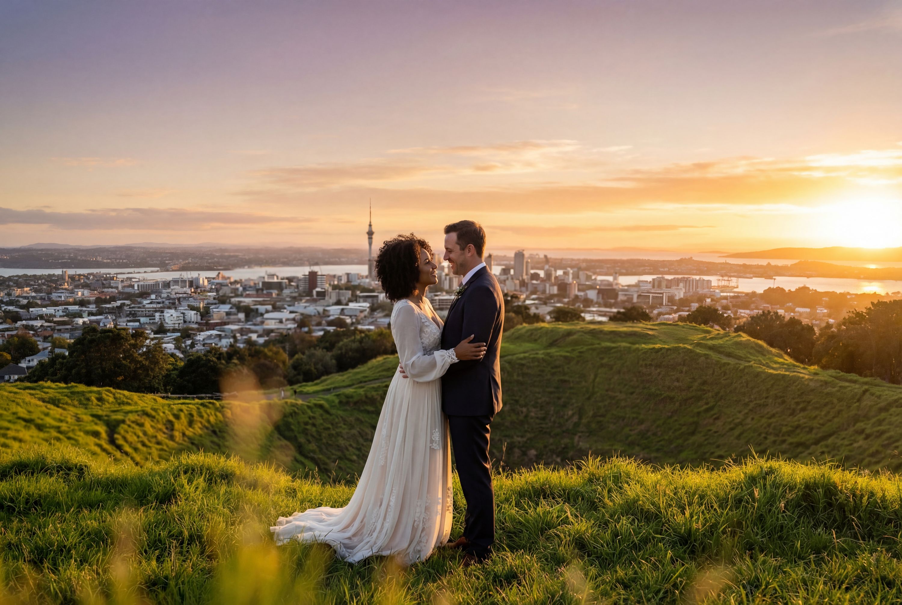 Mount Eden (Maungawhau) wedding photography Auckland 