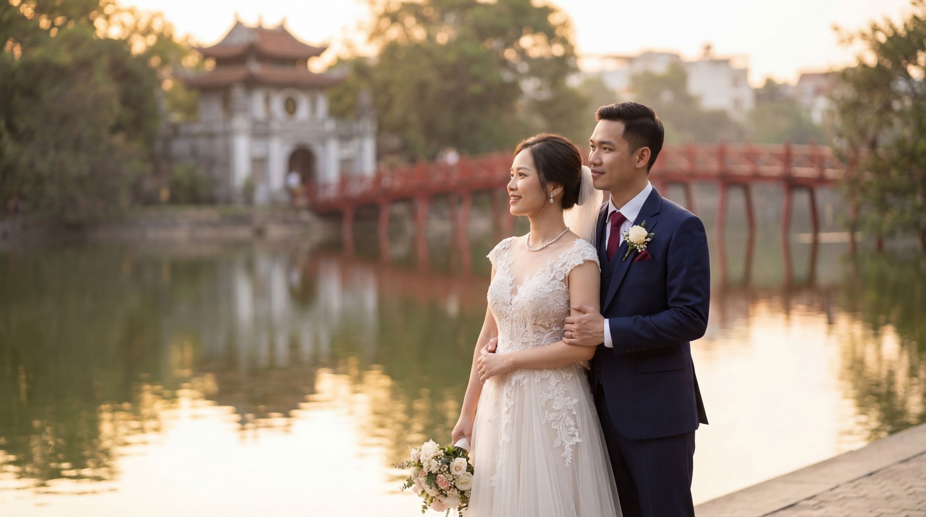 Wedding photography Hanoi - Hoan Kiem Lake & Ngoc Son Temple