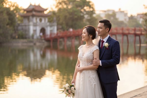 Wedding photography Hanoi - Hoan Kiem Lake & Ngoc Son Temple