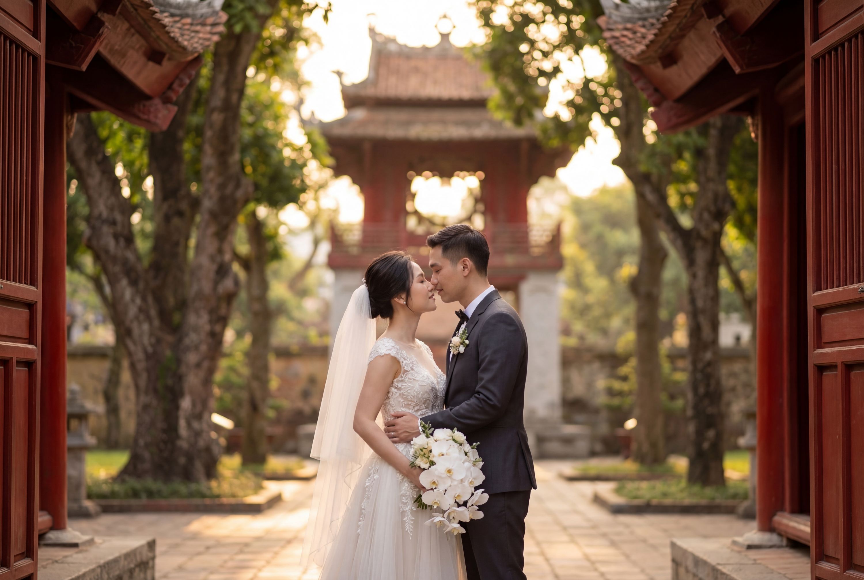 Wedding photography Hanoi - Temple of Literature (Van Mieu - Quoc Tu Giam)