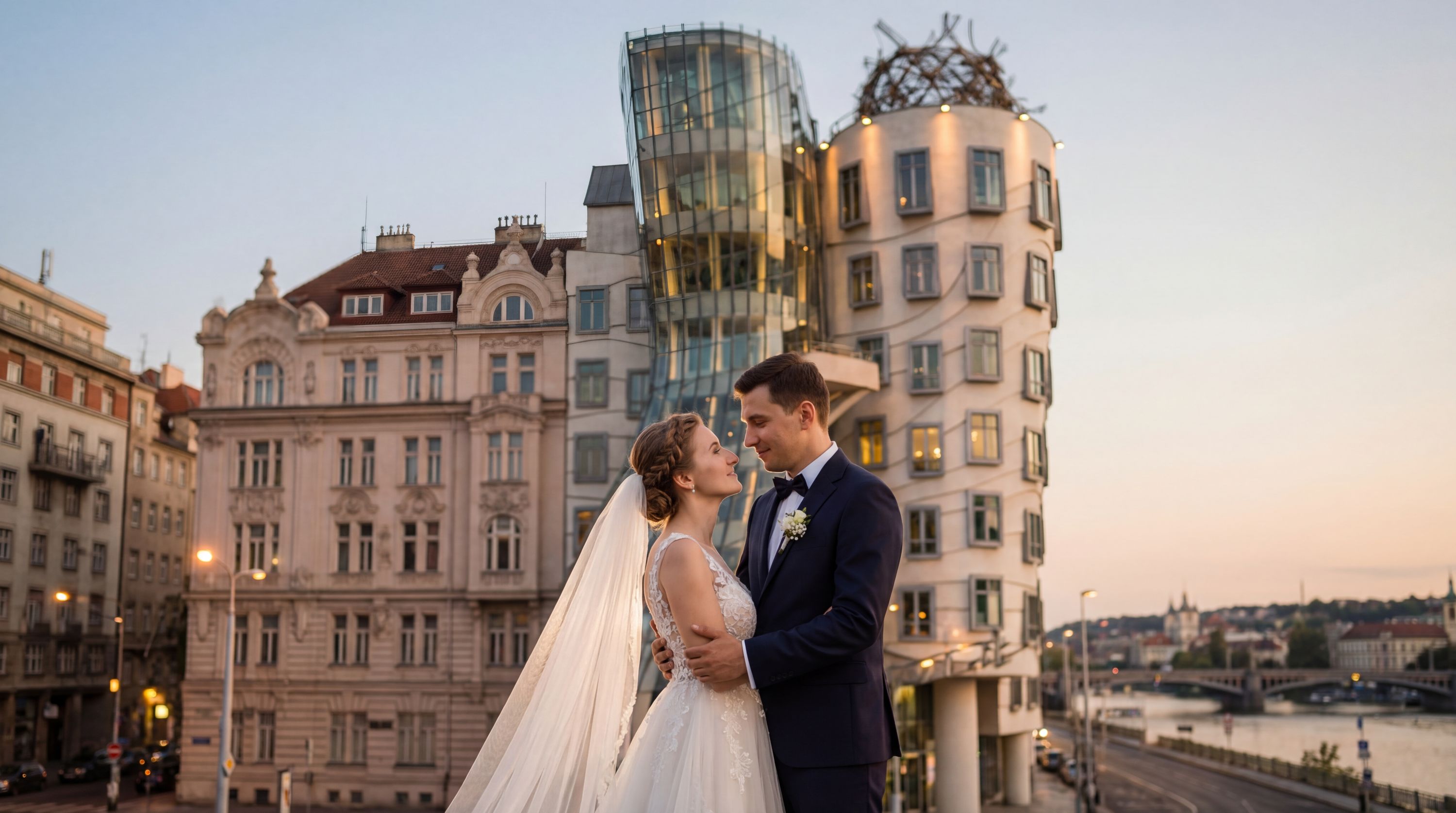Dancing House wedding photography Prague 