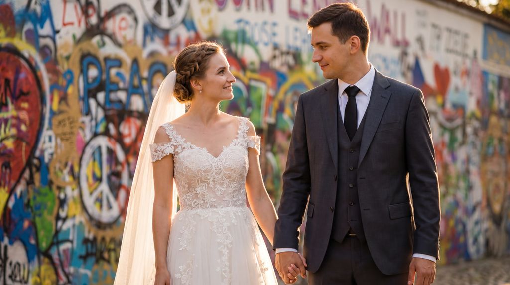 John Lennon Wall wedding photography, Prague, John Lennon Wall wedding photography, Prague,