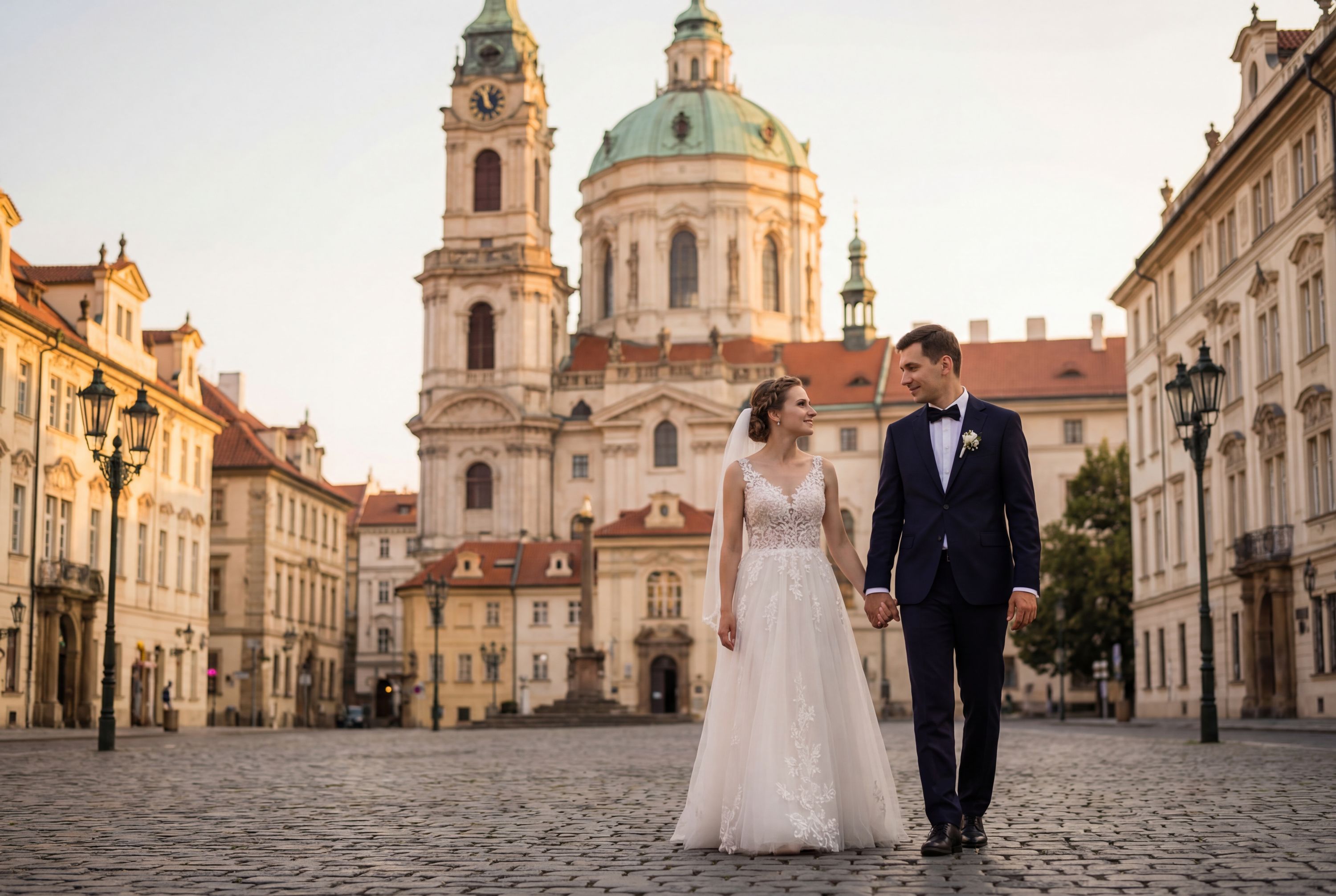 Lesser Town Square wedding photography Prague 