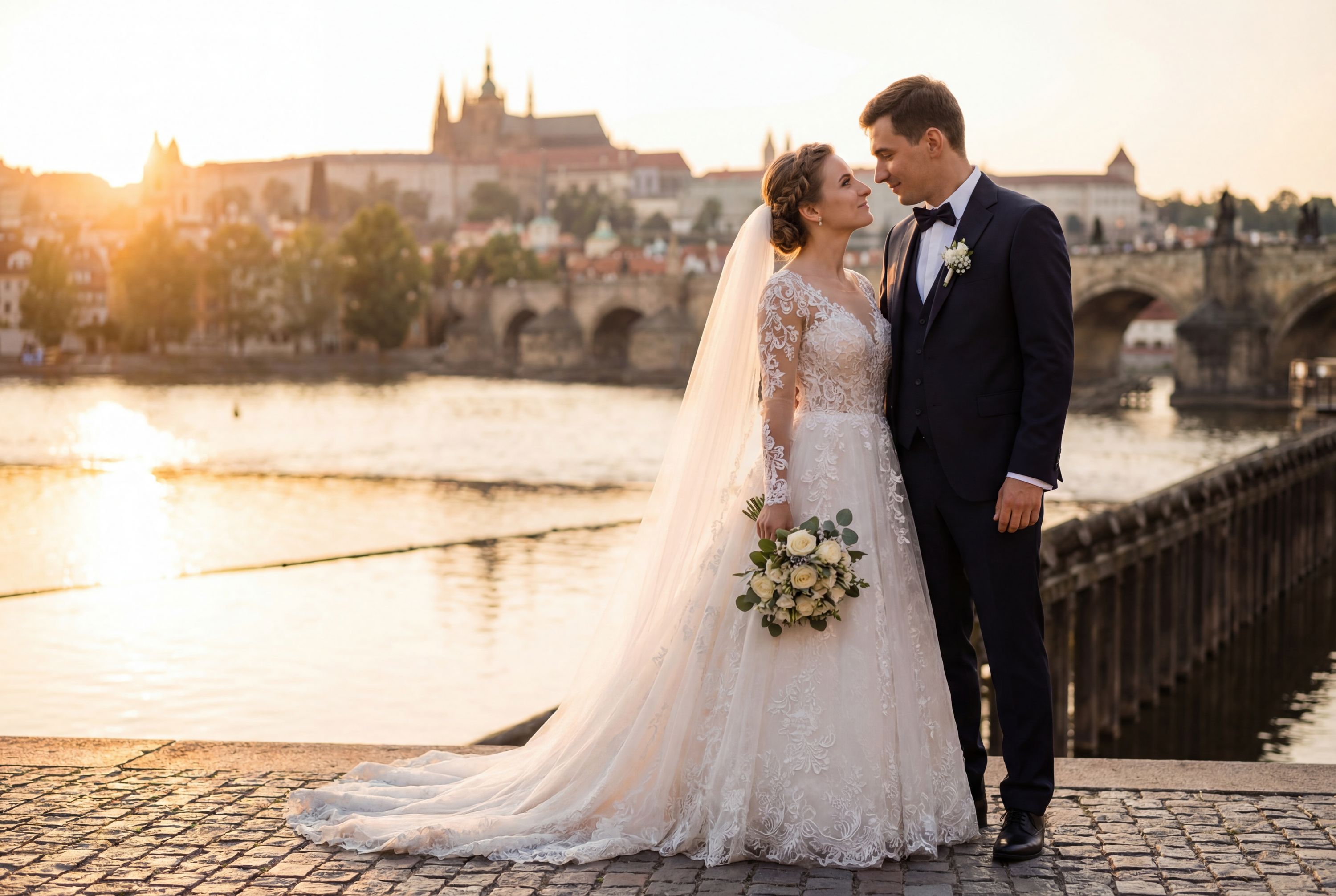 Mánes Bridge wedding photography Prague 