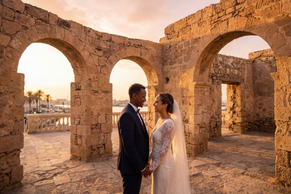 Wedding photography at Imperial Palace Ruins, Massawa