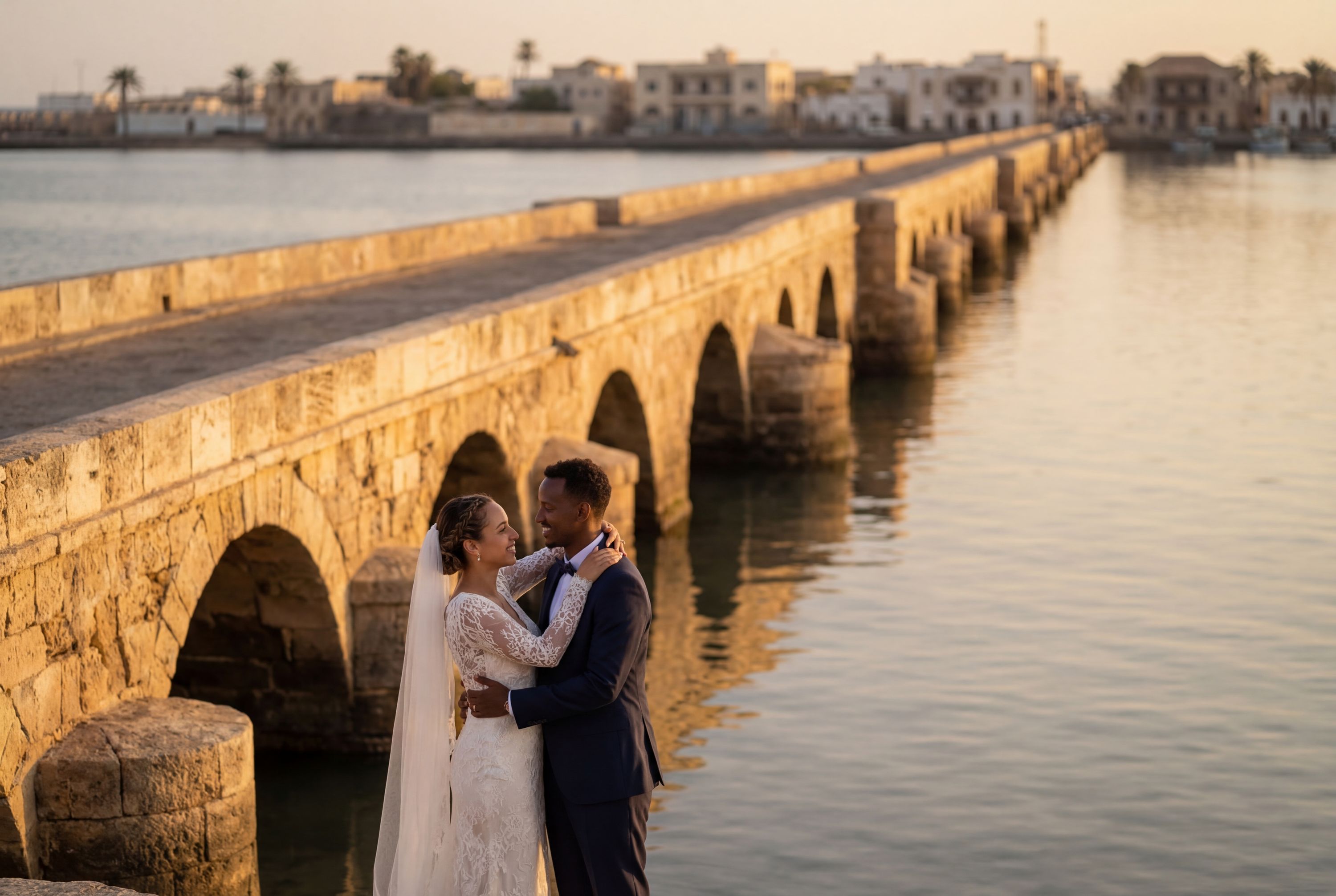 Massawa wedding photography — couple at the historic Red Sea port