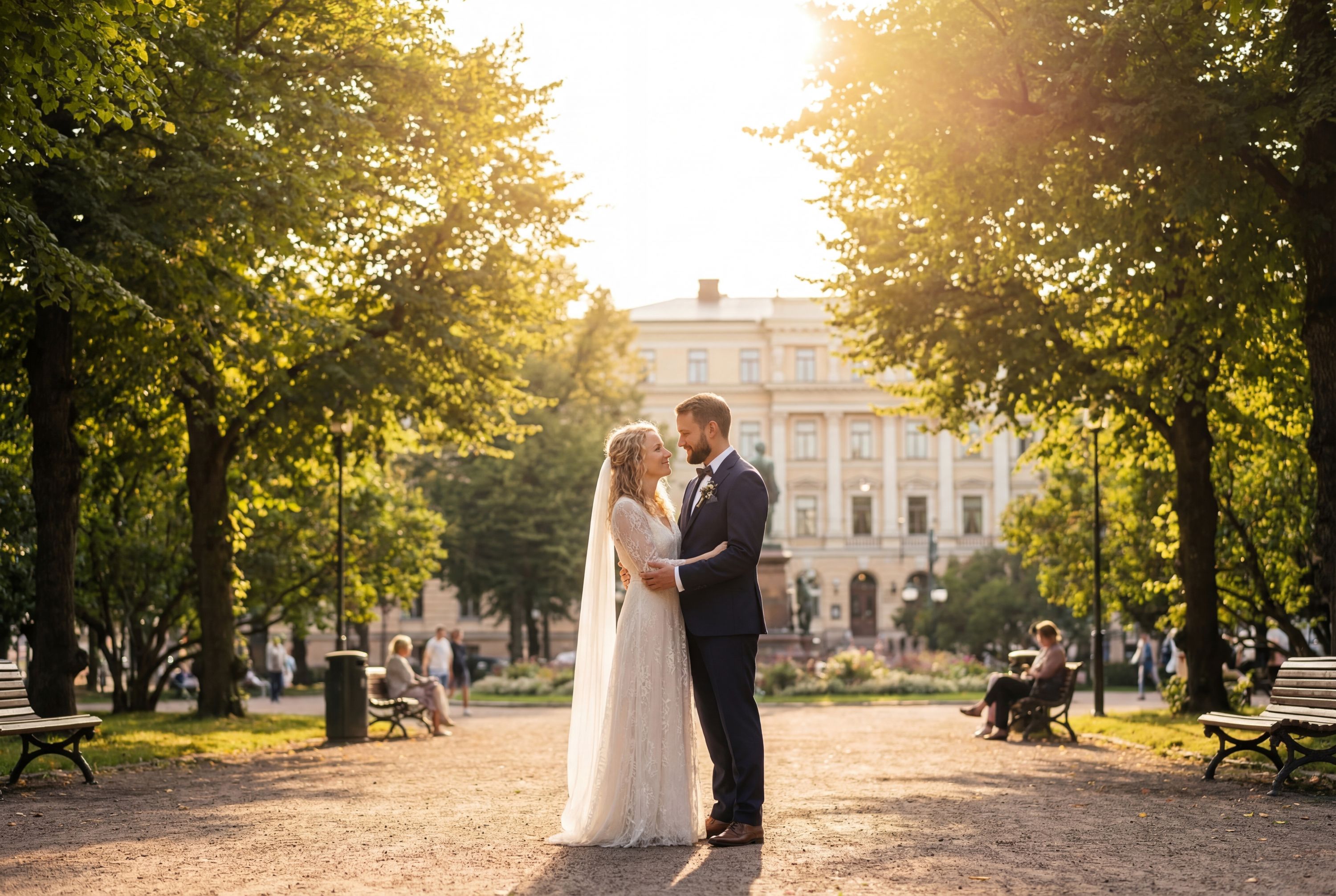Wedding photography Helsinki - Esplanadi Park