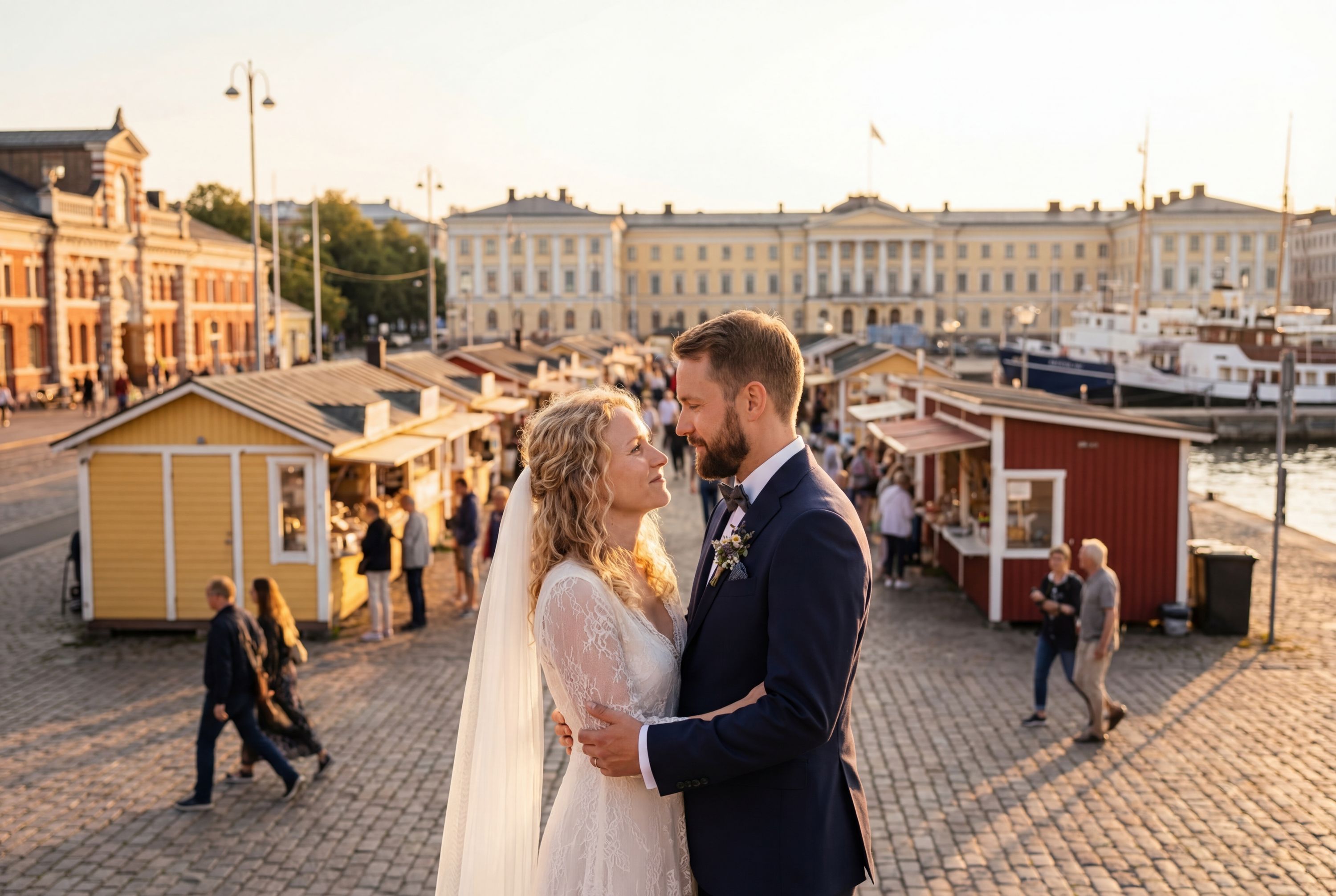 Wedding photography Helsinki - Market Square (Kauppatori)