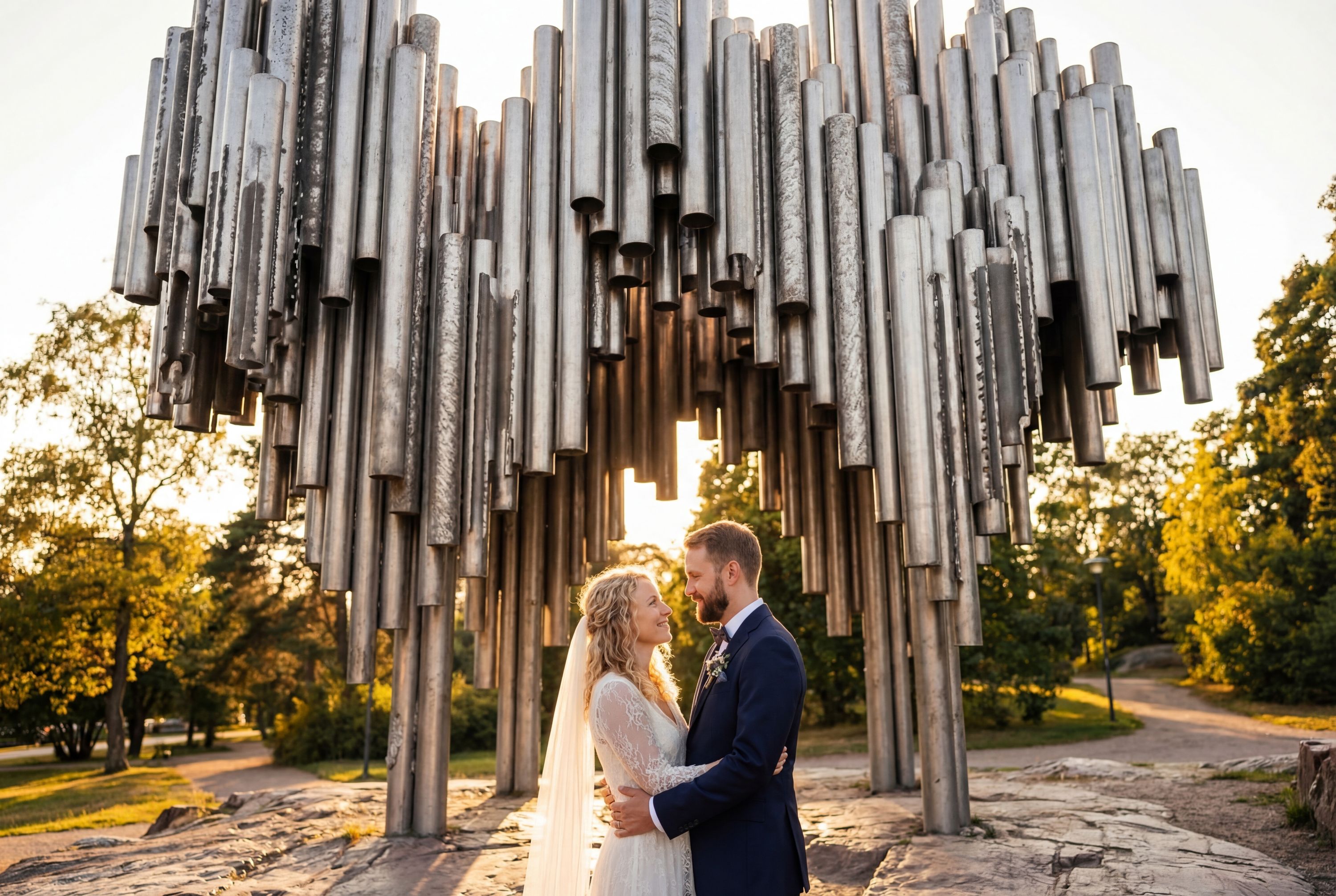 Wedding photography Helsinki - Sibelius Monument & Park
