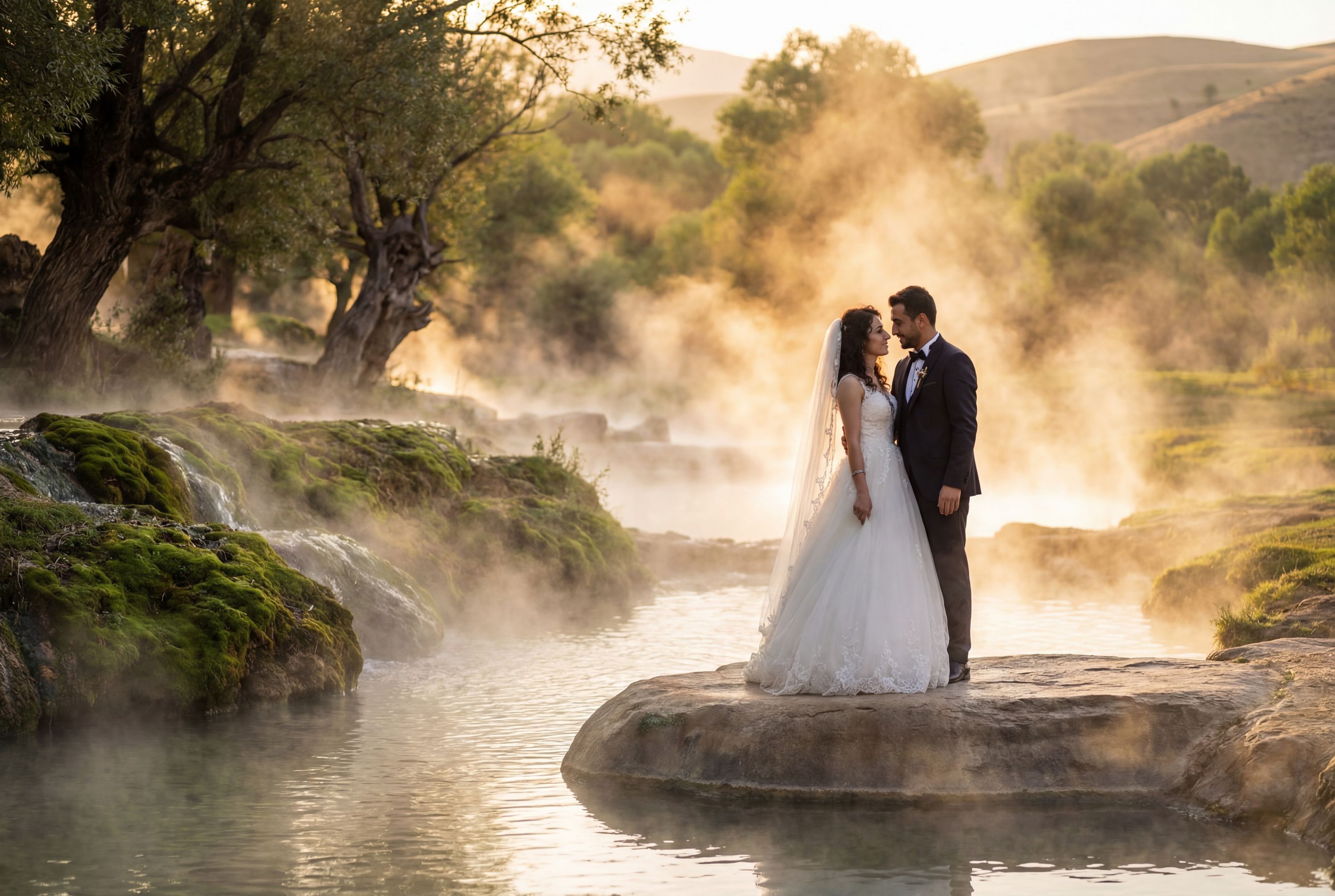 Kös Thermal Springs Area (Surrounding Nature) wedding photography Bingöl 