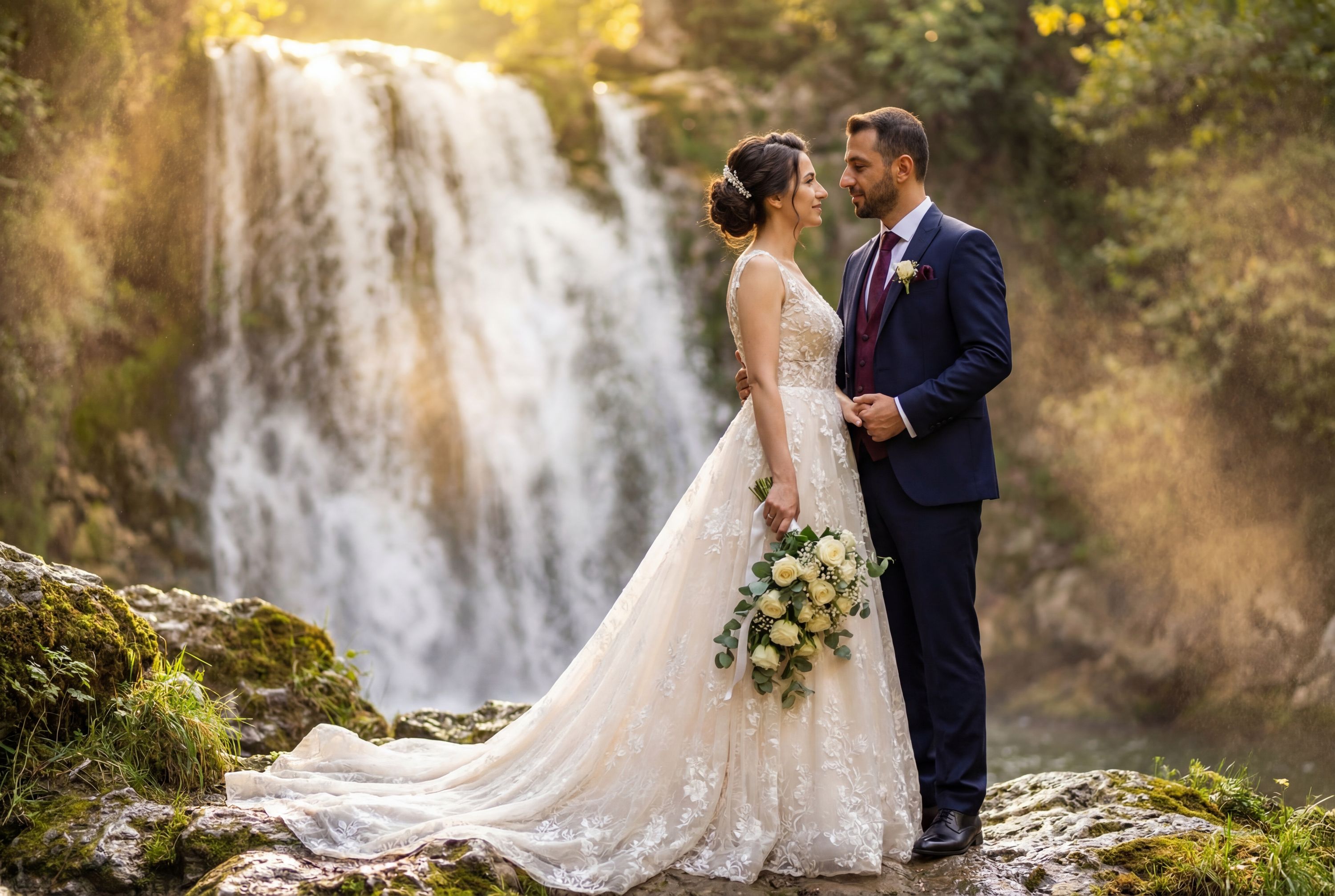 Kınık Waterfall wedding photography Bilecik 