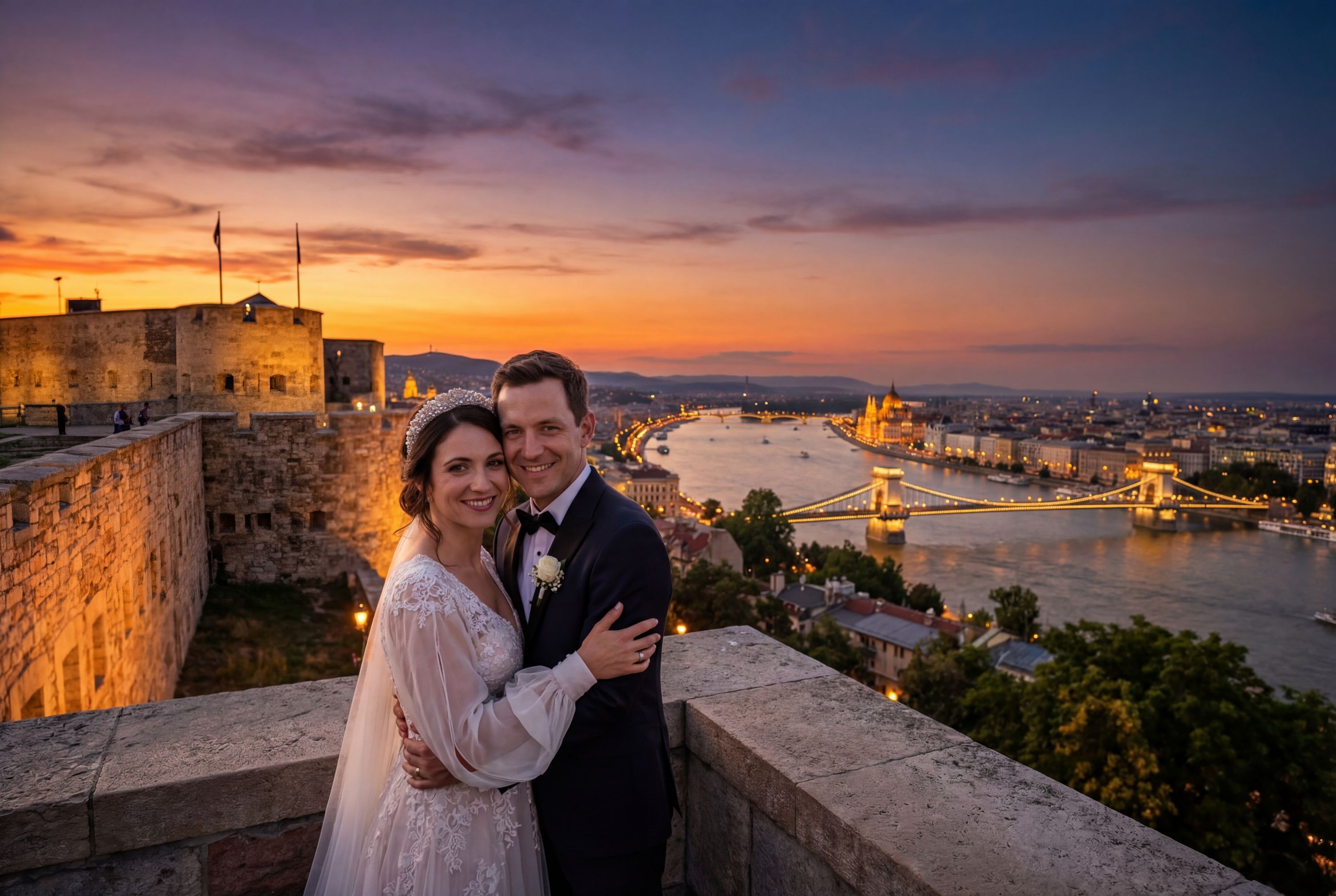 Gellért Hill & Citadella wedding photography Budapest 