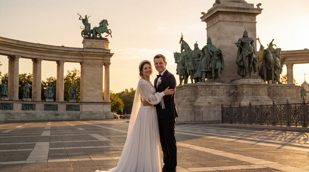 Heroes' Square (Hősök tere) wedding photography, Budapest, Heroes' Square (Hősök tere) wedding photography, Budapest,