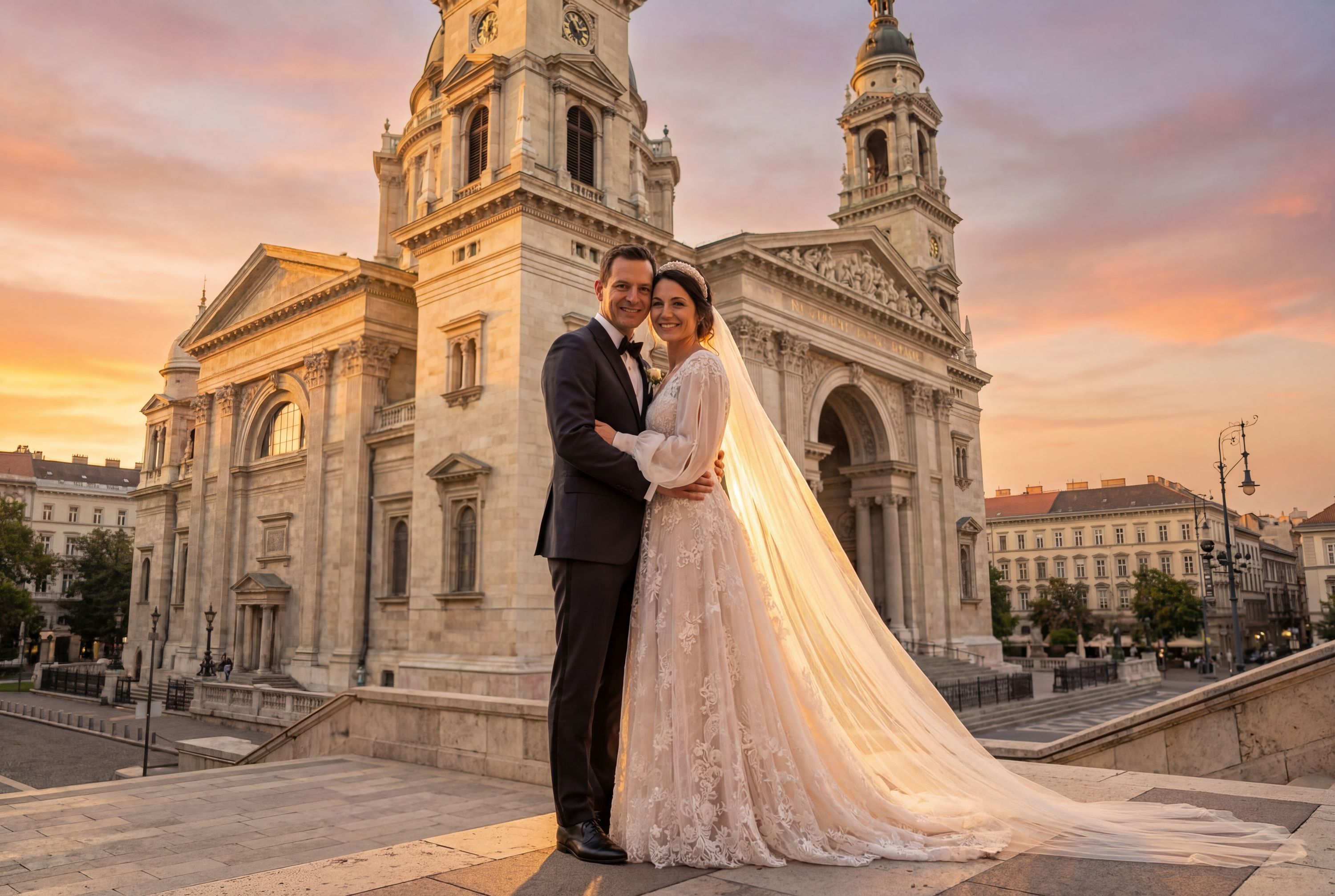 St. Stephen's Basilica (Szent István-bazilika) wedding photography Budapest 