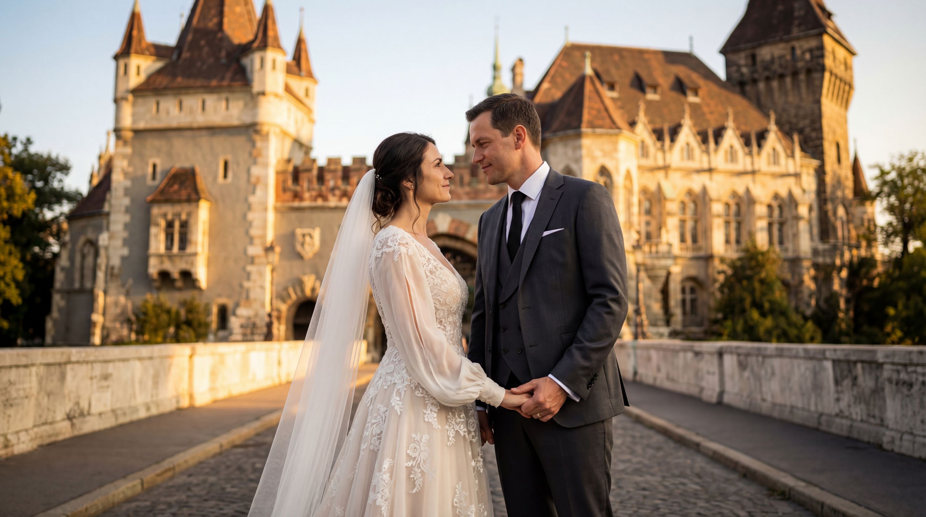 Vajdahunyad Castle wedding photography Budapest 