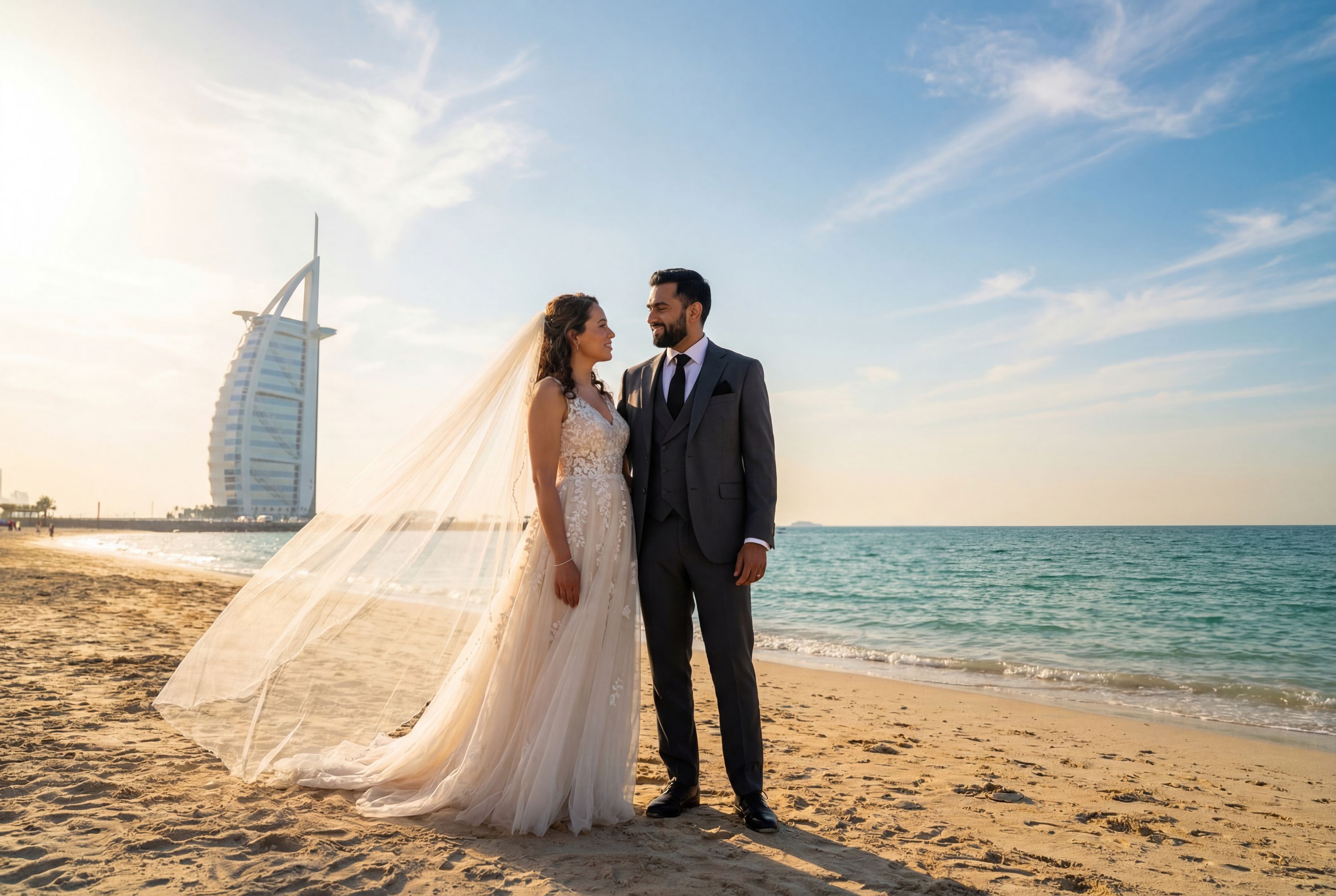 Jumeirah Public Beach (Kite Beach) wedding photography Dubai 