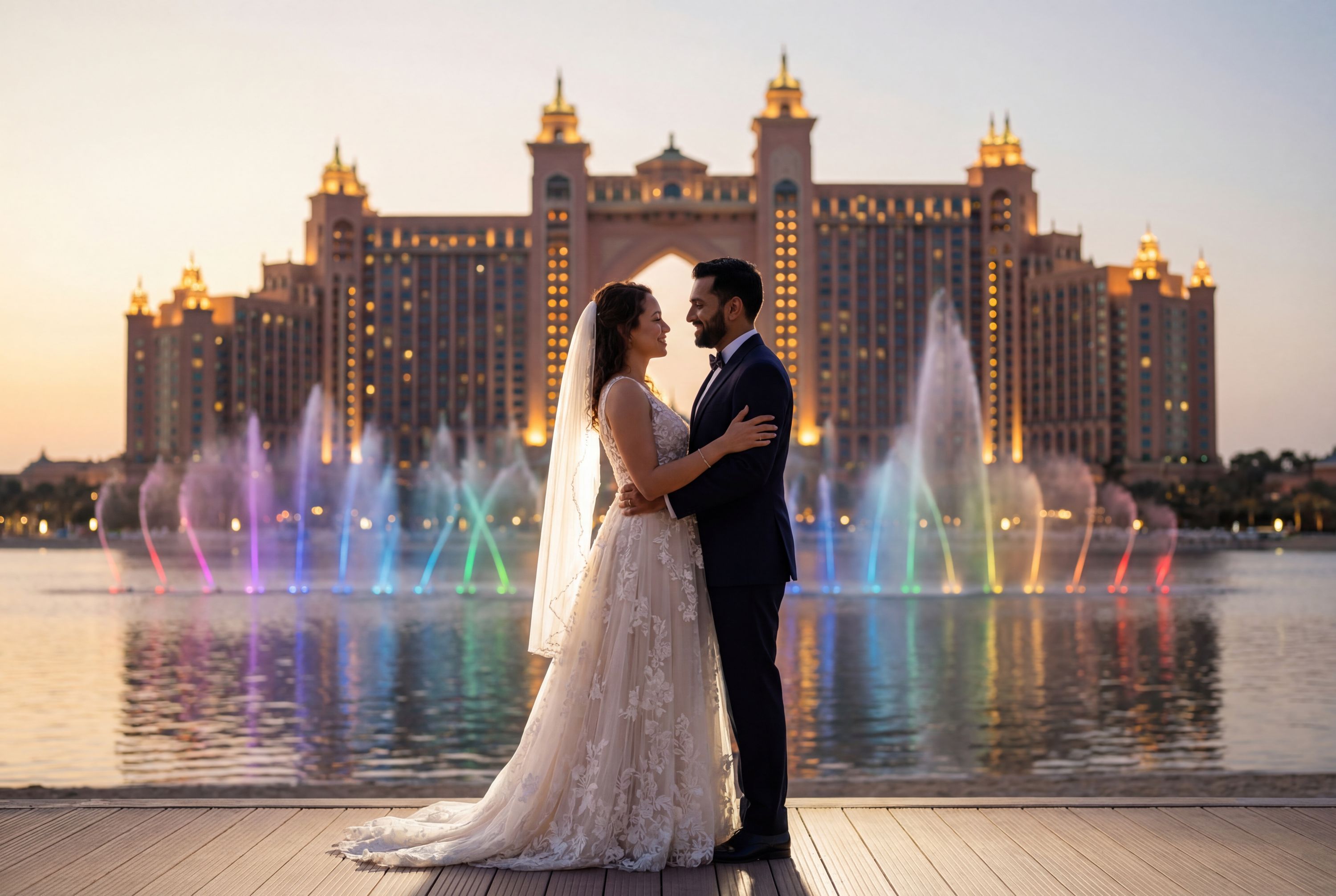 The Pointe, Palm Jumeirah wedding photography Dubai 