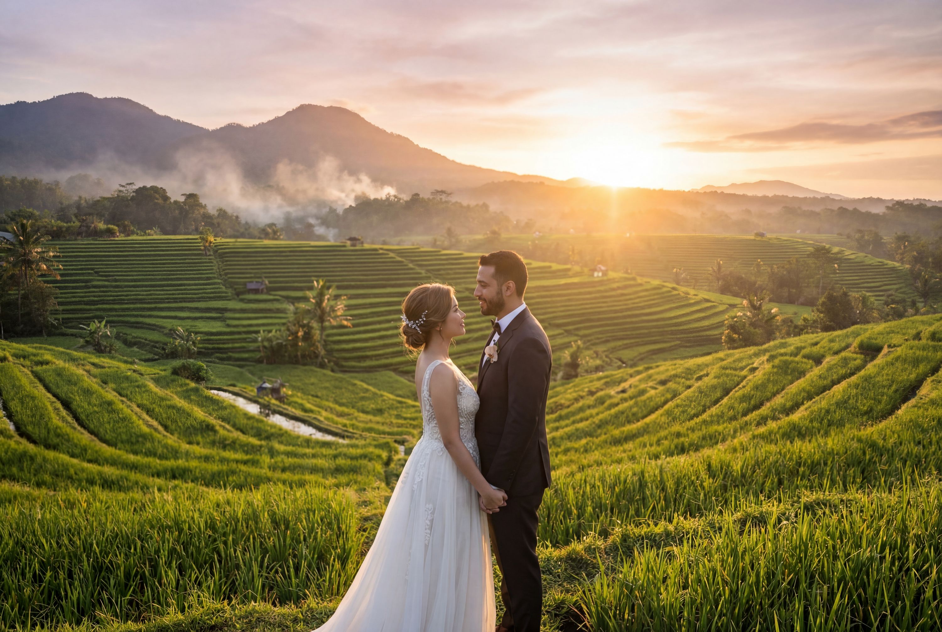 Jatiluwih Rice Terraces wedding photography Bali 