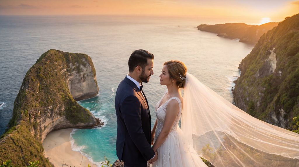 Nusa Penida Cliffs (Kelingking Beach Viewpoint) wedding photography, Bali, Nusa Penida Cliffs (Kelingking Beach Viewpoint) wedding photography, Bali,